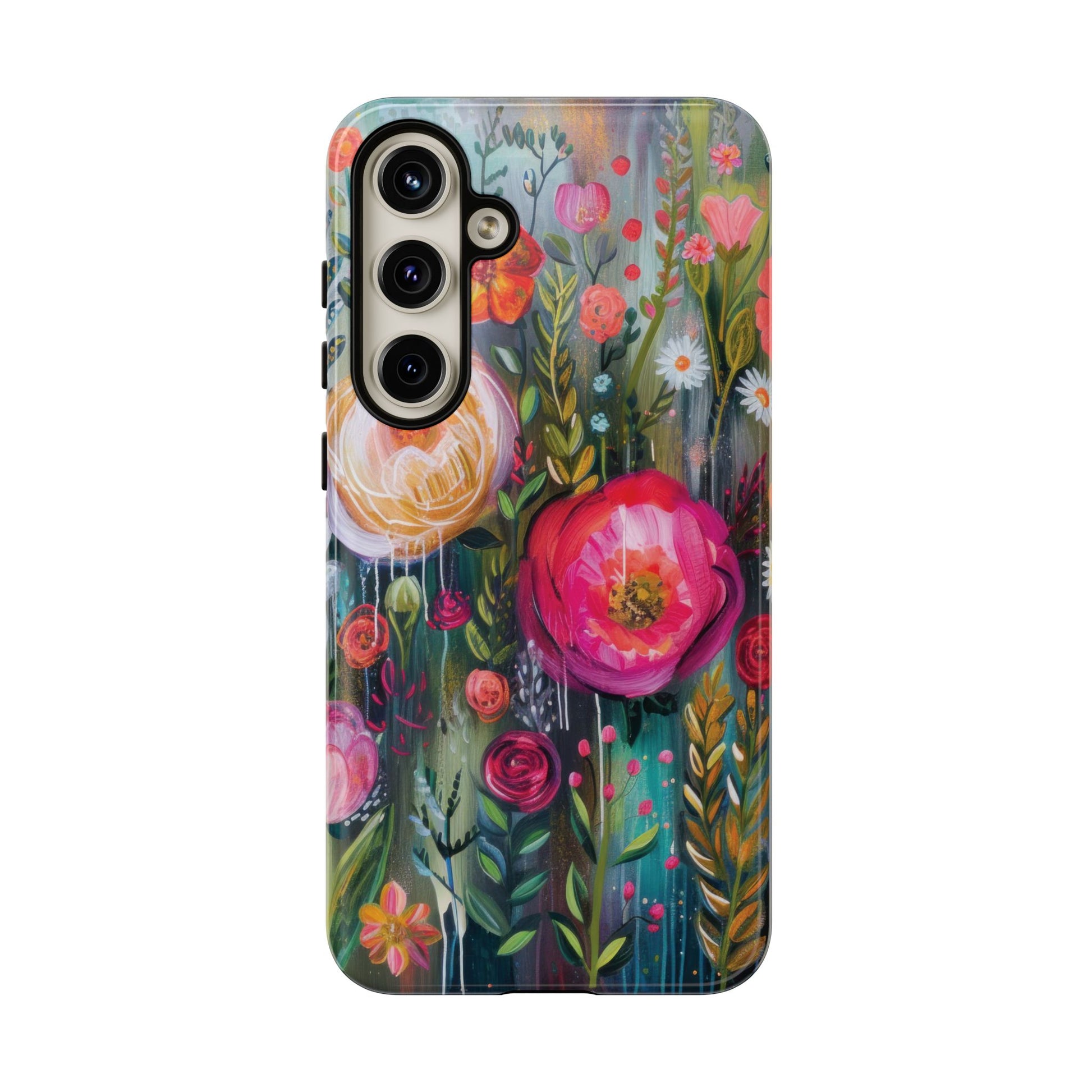 Watercolor Boho Floral Phone Case for iPhone 16 15 14 13 12  21 23 Samsung, and Pixel | Stylish Protective Cover Gift for Her Perfect for Floral Lover