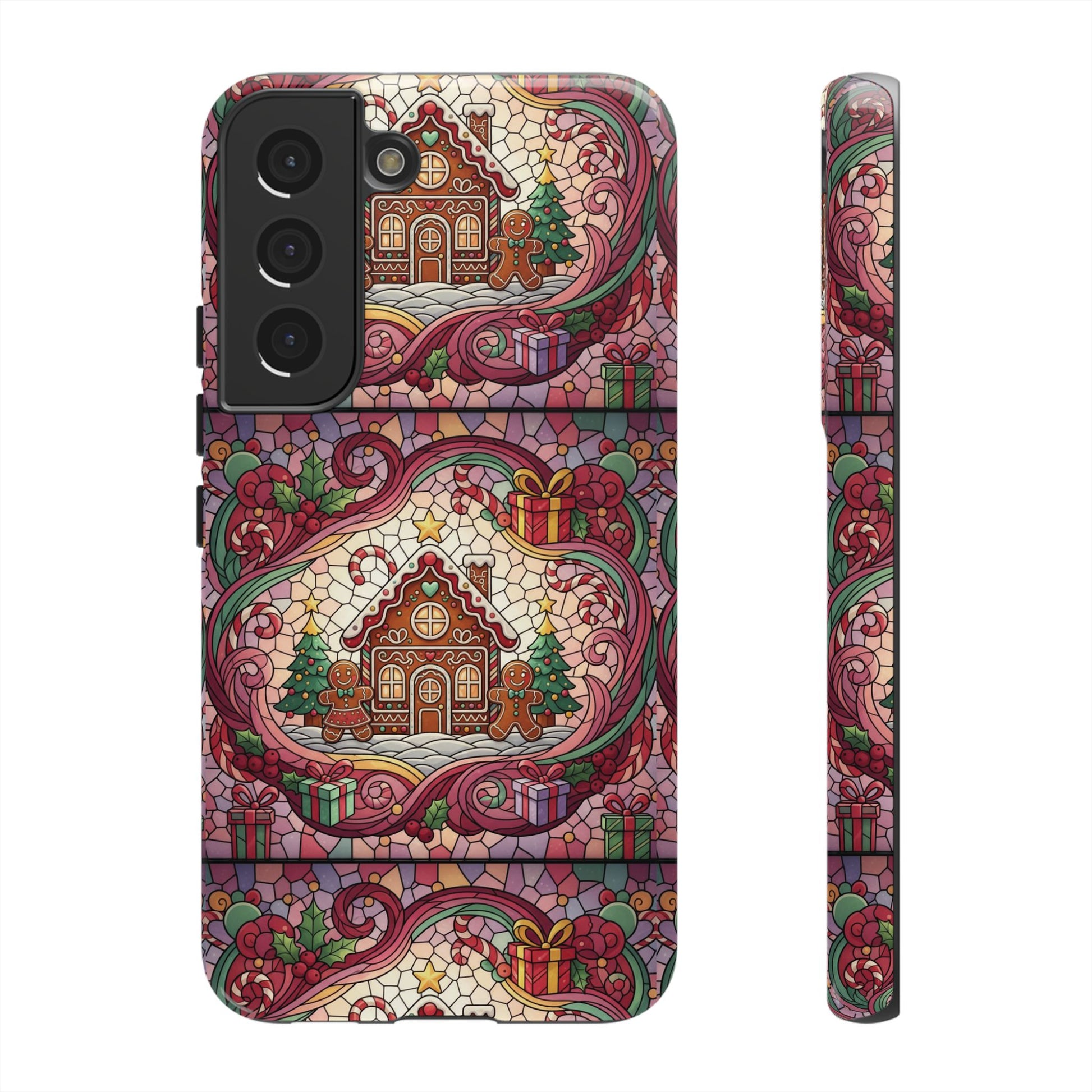 iPhone Case 17, 16  Gingerbread Stained Glass Tough Case Samsung perfect phone case
