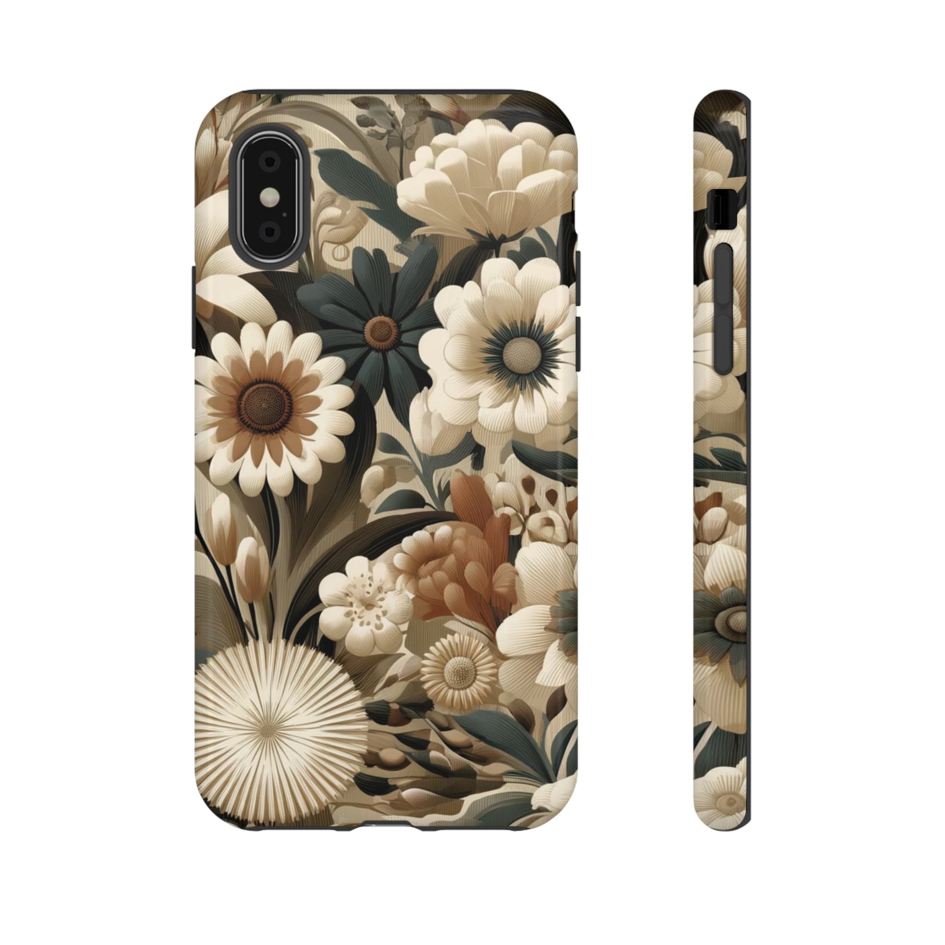 Mid-century Modern Floral Phone Case Durable for iPhone Samsung Gift iPhone 15, 14, 13 Samsung Pixel Gift for Mom Accessory Gift for Her