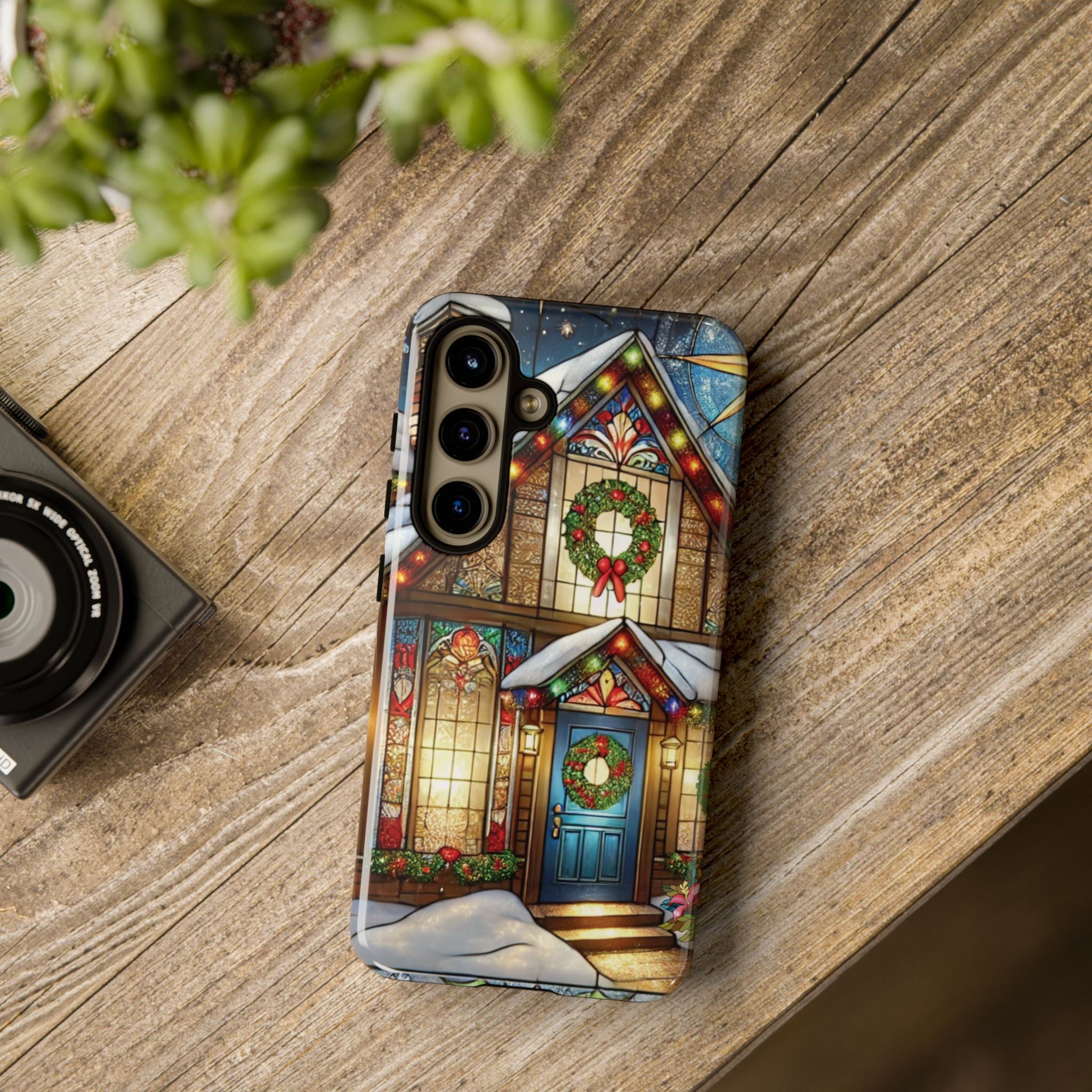 Phone Case - Stain Glass Christmas Unique Holiday Protection Gift for Her