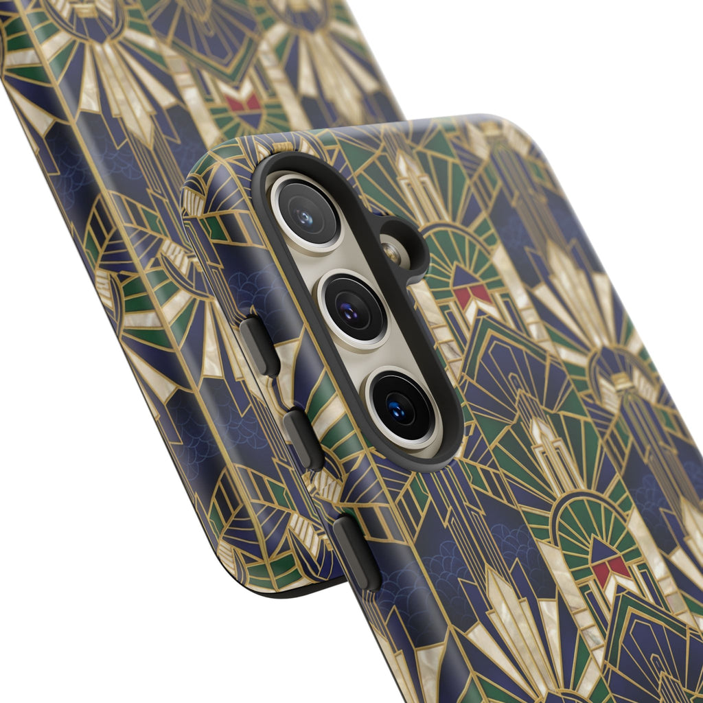 Navy & Gold Art Deco Phone Case — Imperial Art Deco Tough Case