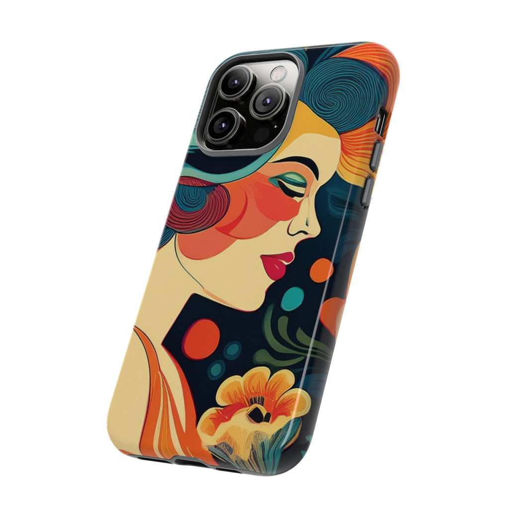 Coque de Téléphone Esthétique Années 50 Rétro Design d'Inspiration Vintage aux Couleurs Pastel Housse Style Mid-Century pour Modèles iPhone et Samsung Galaxy
