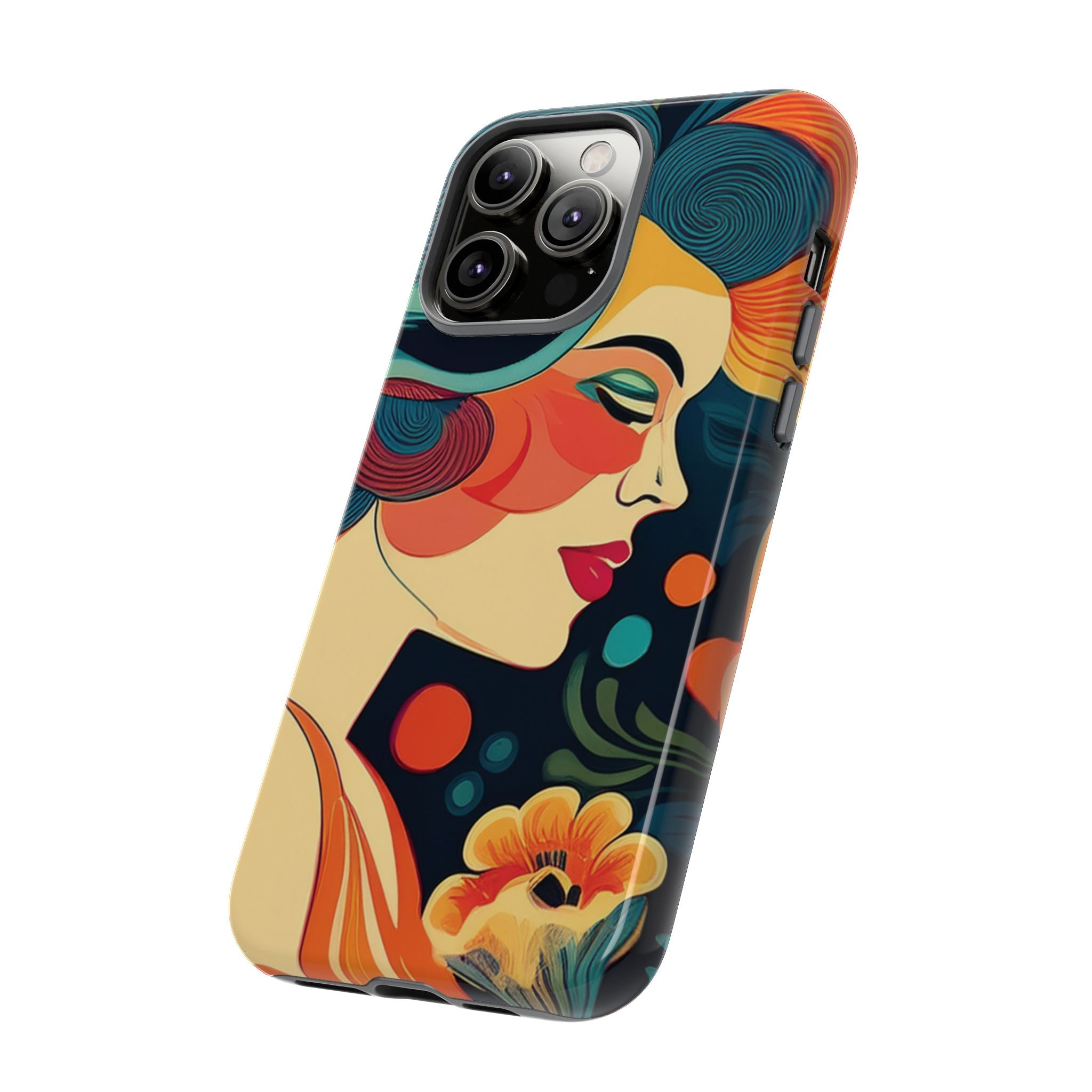 Coque de Téléphone Esthétique Années 50 Rétro Design d'Inspiration Vintage aux Couleurs Pastel Housse Style Mid-Century pour Modèles iPhone et Samsung Galaxy