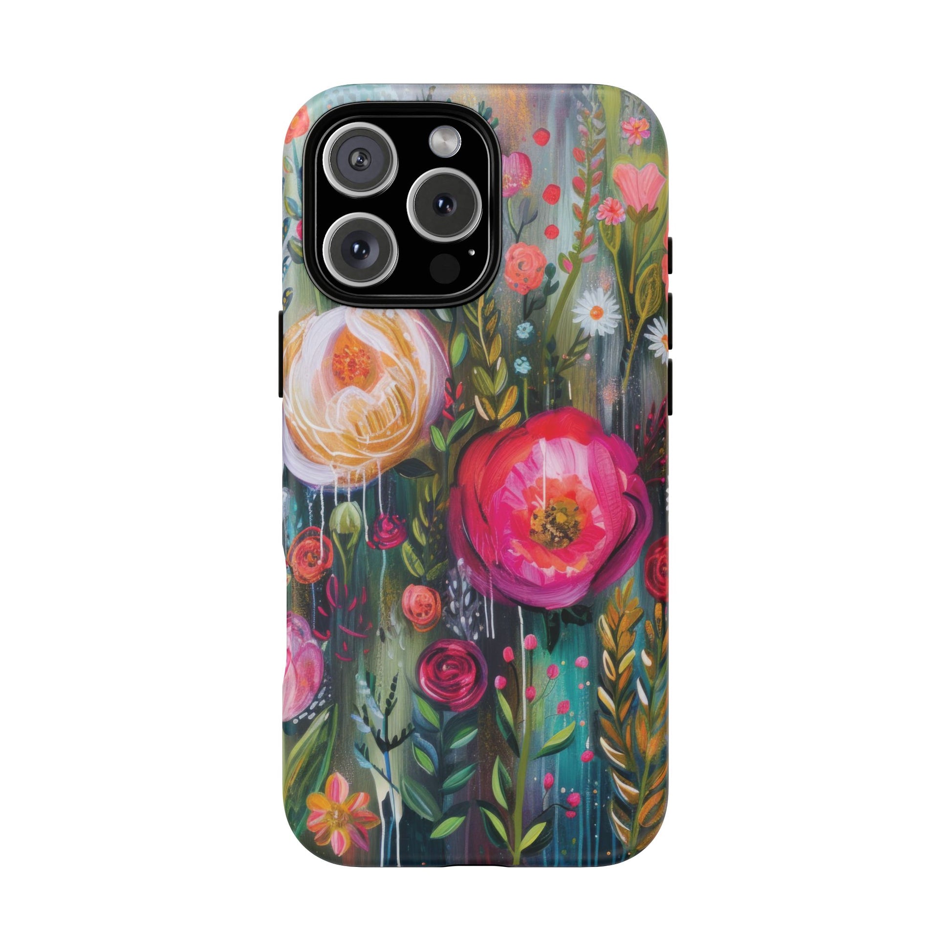 Watercolor Boho Floral Phone Case for iPhone 16 15 14 13 12  21 23 Samsung, and Pixel | Stylish Protective Cover Gift for Her Perfect for Floral Lover