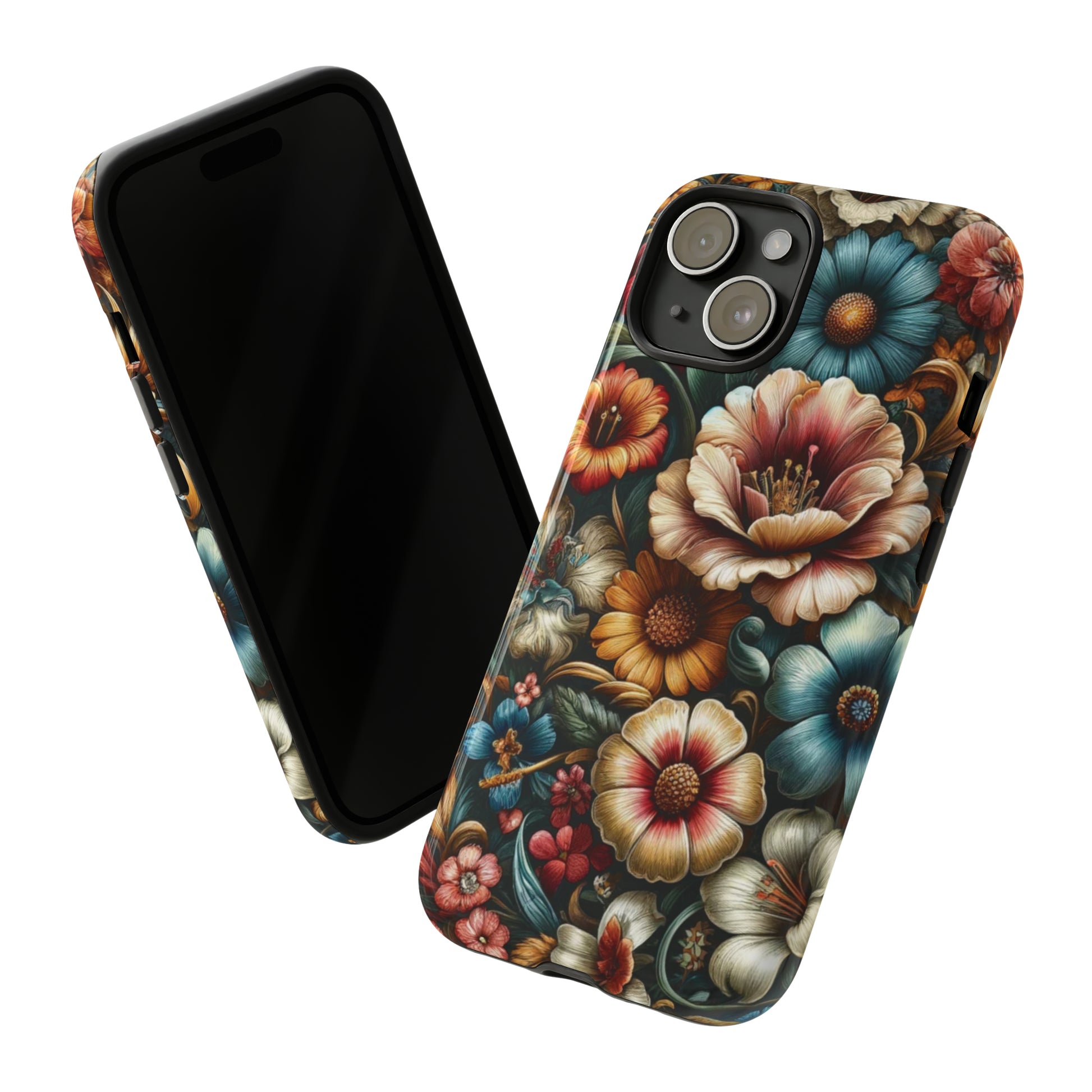 Pastel Floral Design Luxury Phone Tough Case Floral Elegant Durable Stylish for Modern Devices iPhone 15, Samsung iPhone Samsung Accessory Gift for Her.
