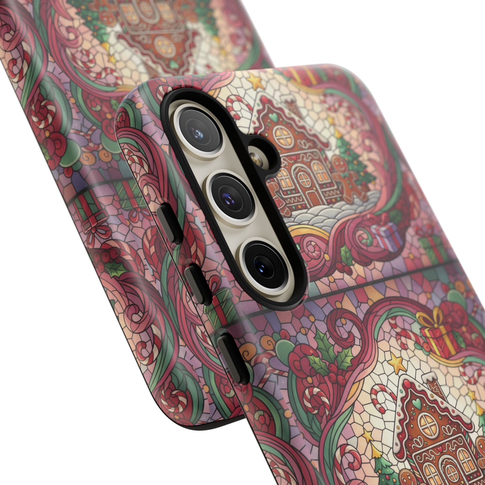 iPhone Case 17, 16  Gingerbread Stained Glass Tough Case Samsung perfect phone case