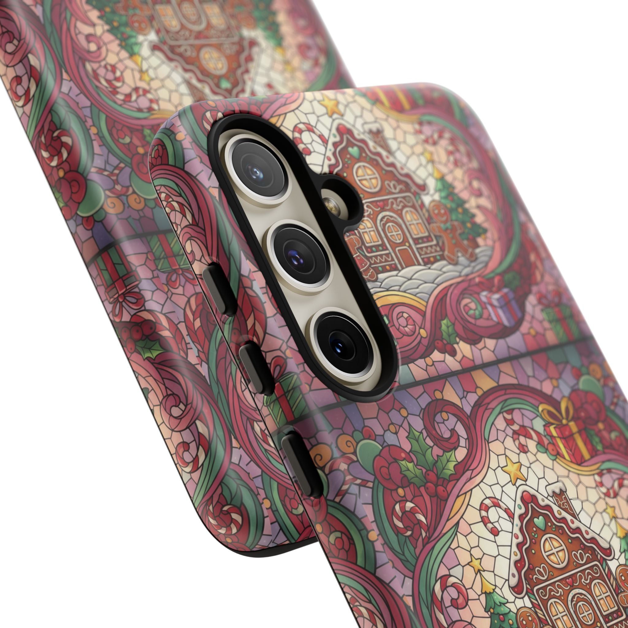 iPhone Case 17, 16  Gingerbread Stained Glass Tough Case Samsung perfect phone case