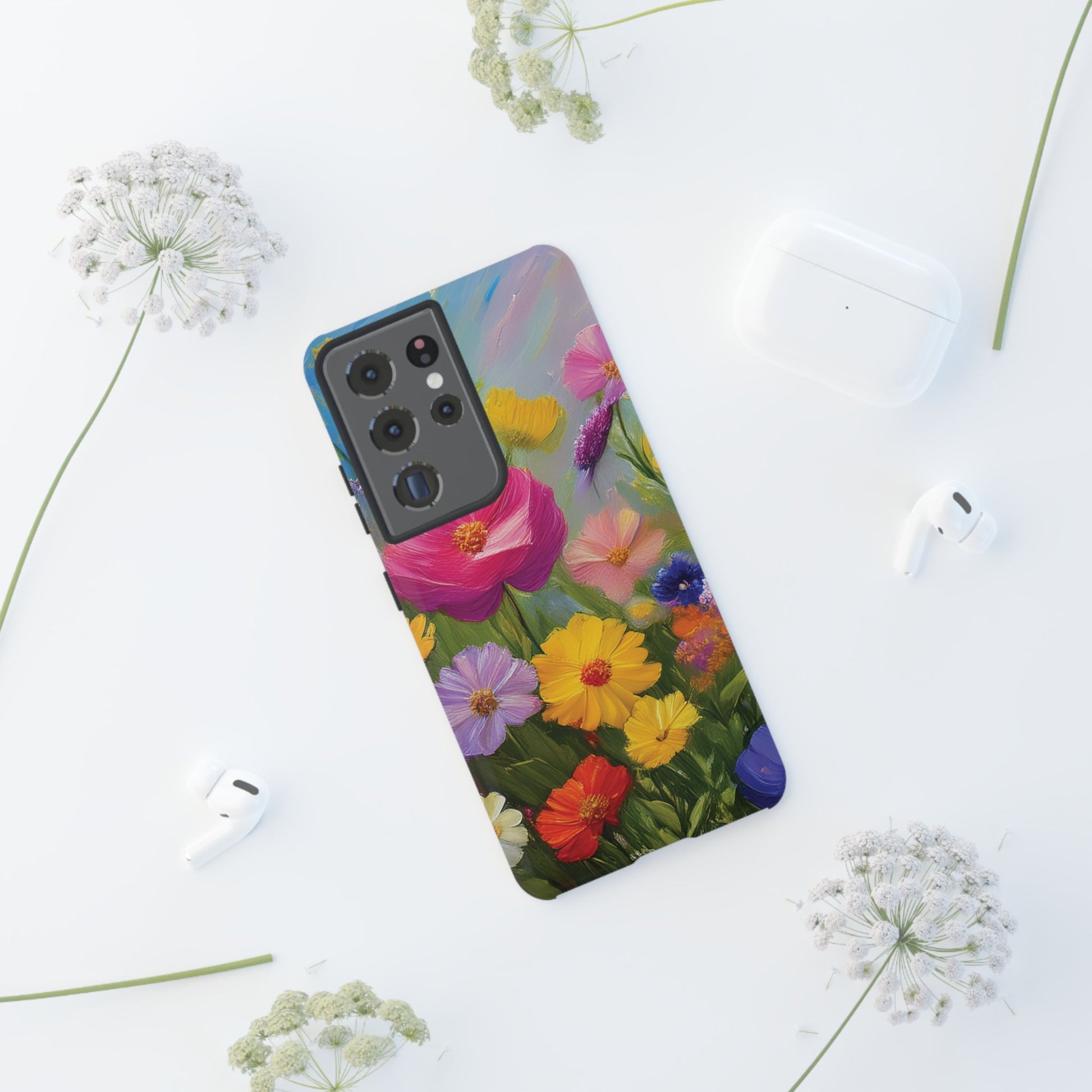 Vibrant Wildflower Painting Phone Case Hand-Painted Floral Art Design | Bright Nature-Inspired Cover | Perfect Gift for Flower Lovers iPhone & Galaxy