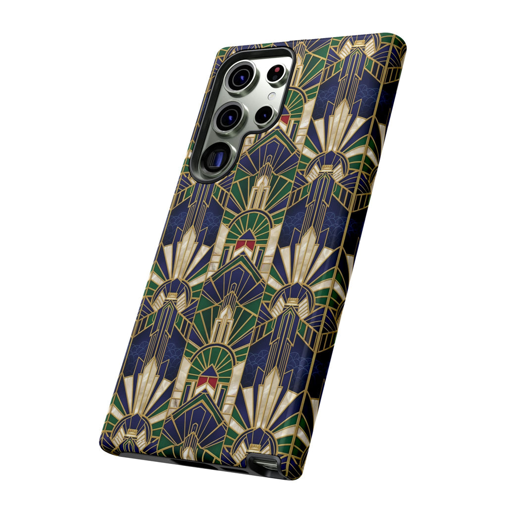 Navy & Gold Art Deco Phone Case — Imperial Art Deco Tough Case