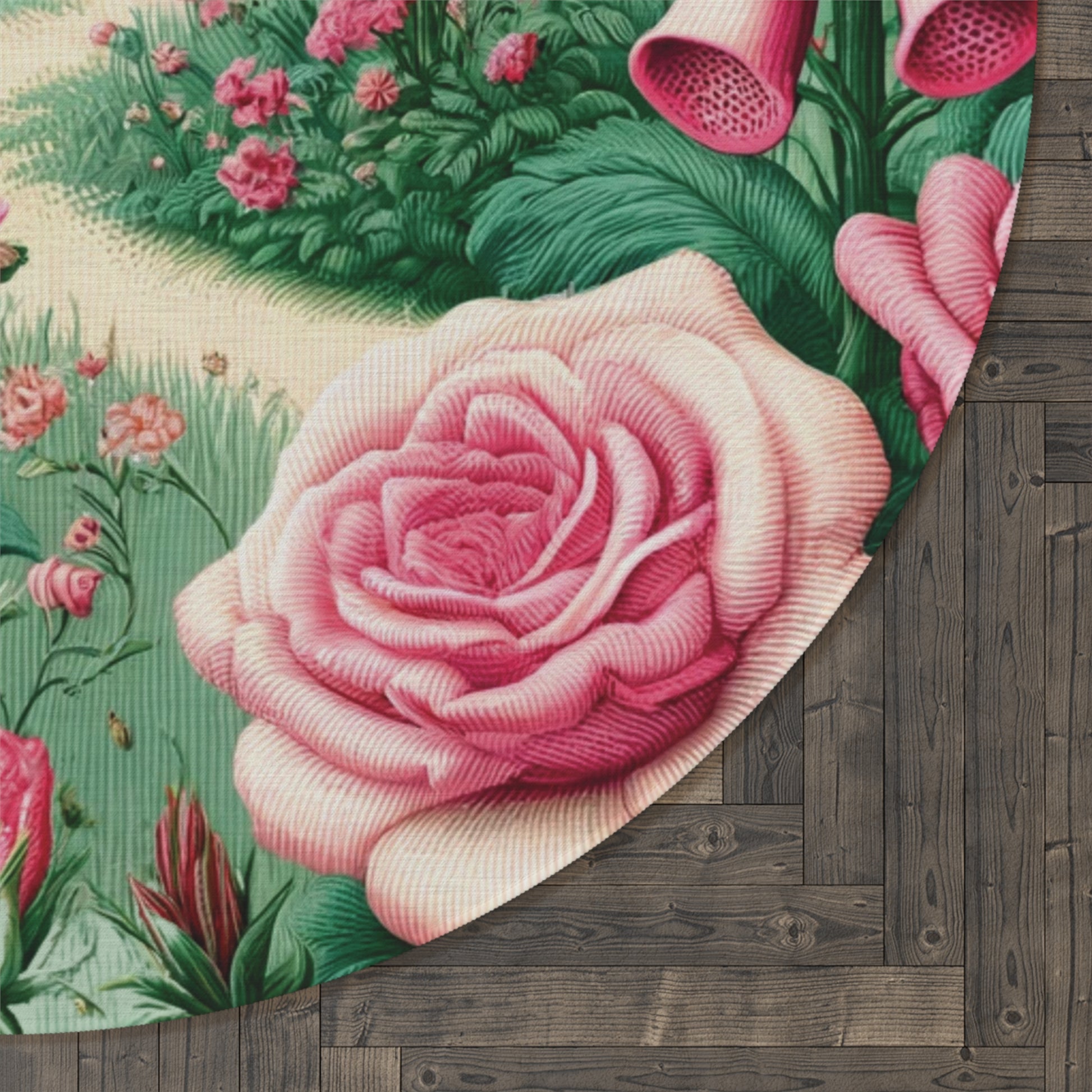 Shabby Chic Blossoms Bold Pink Roses and Country Cottage Garden Vintage Style Bedrooms, Hallways, and Home Offices Featuring Luxurious Design interior Livingroom - MRSBYVALLE