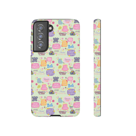 Good Vibes Only Protective Phone Case  Shockproof Slim Aesthetic Motivational Quote Cover, Positive Affirmation Gift for Mom, Teens & Besties | iPhone & Galaxy