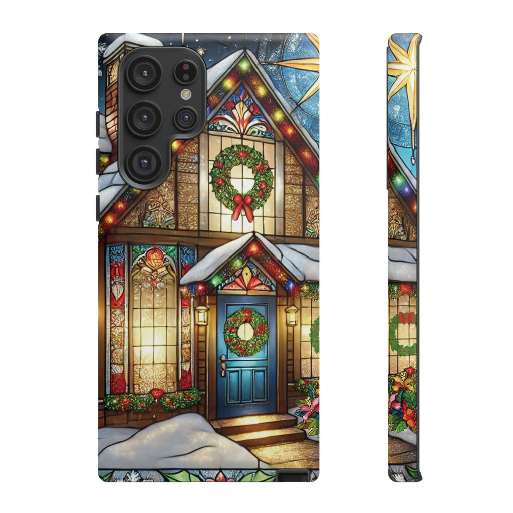 Phone Case - Stain Glass Christmas Unique Holiday Protection Gift for Her