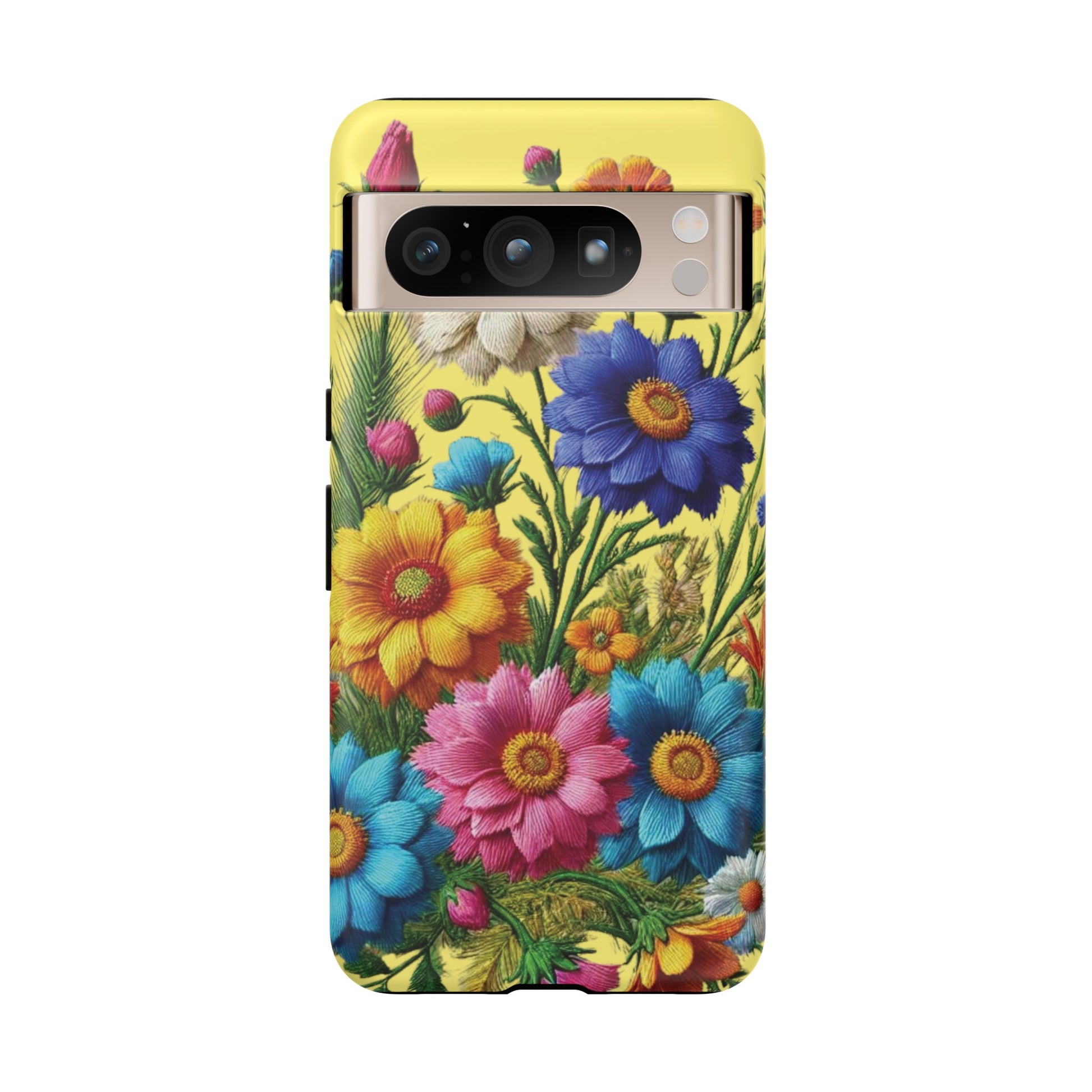 Phone Case Yellow Bright Floral Protective Phone Case Gift for Her Phone 15, Samsung iPhone Samsung  iPhone 15, Samsung iPhone Samsung Accessory Gift for Her
