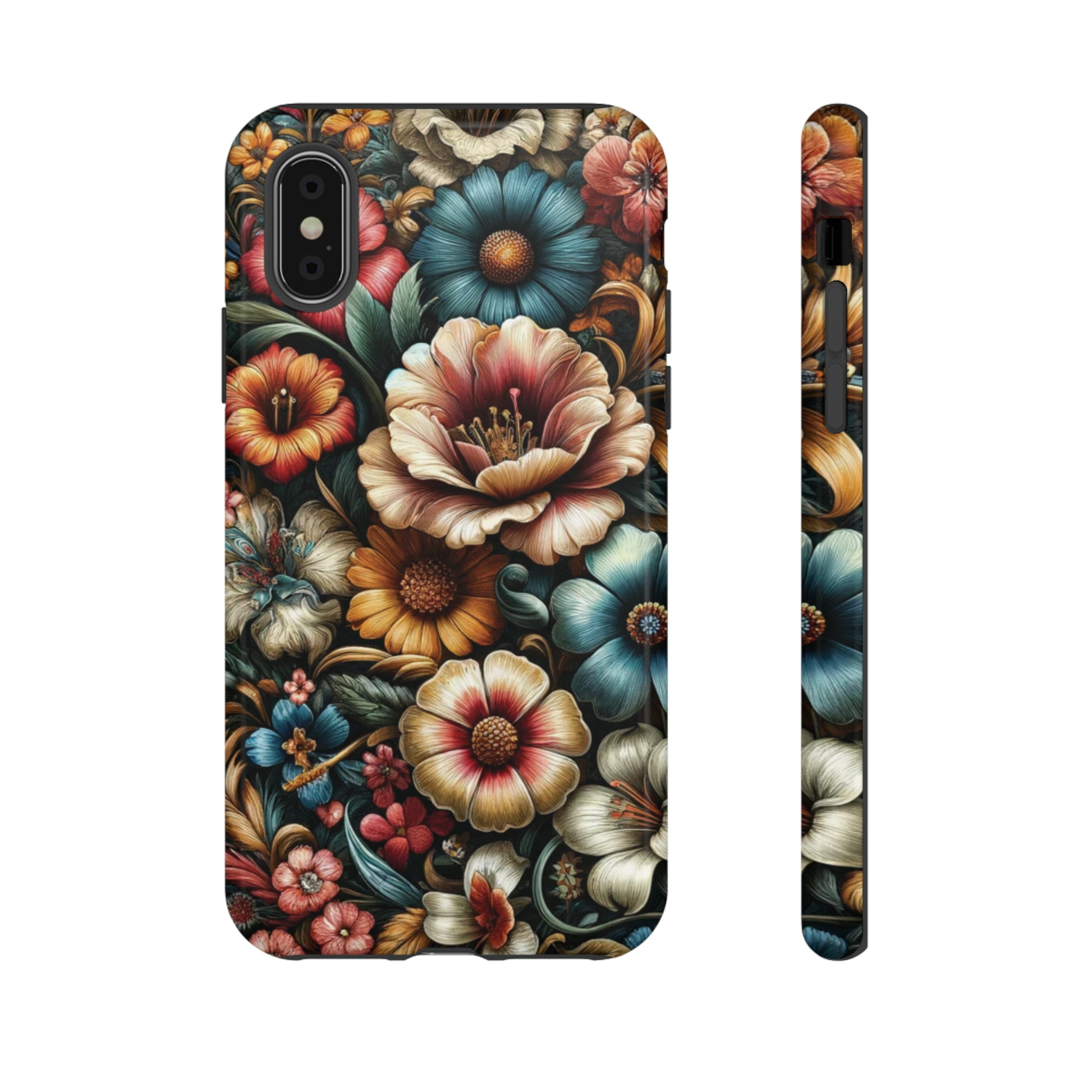 Pastel Floral Design Luxury Phone Tough Case Floral Elegant Durable Stylish for Modern Devices iPhone 15, Samsung iPhone Samsung Accessory Gift for Her.