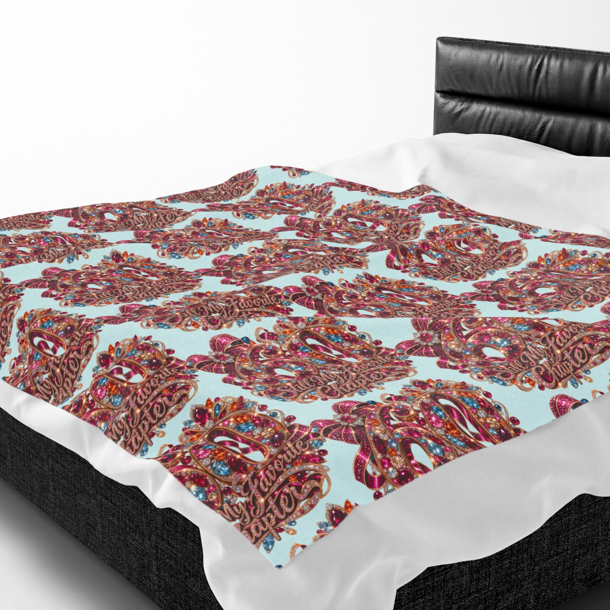 Plush Blanket — Retro Candy Heart Pattern "Sweet Chapter" Velveteen Throw 60 Gift