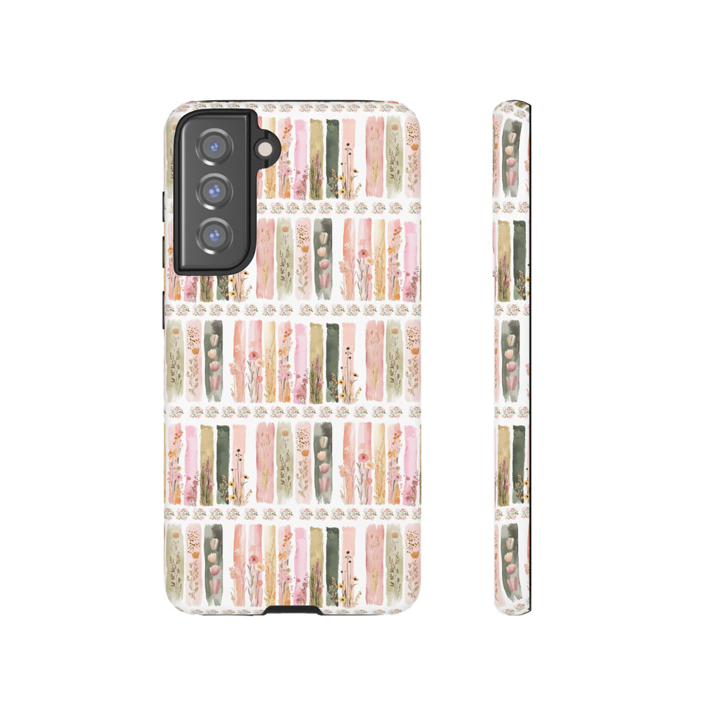 Pastel Brushstroke Floral Phone Case Soft Illusion Flower Design, Aesthetic Protective Cover, Feminine Style, Cute Gift for Her, Fits Most Models