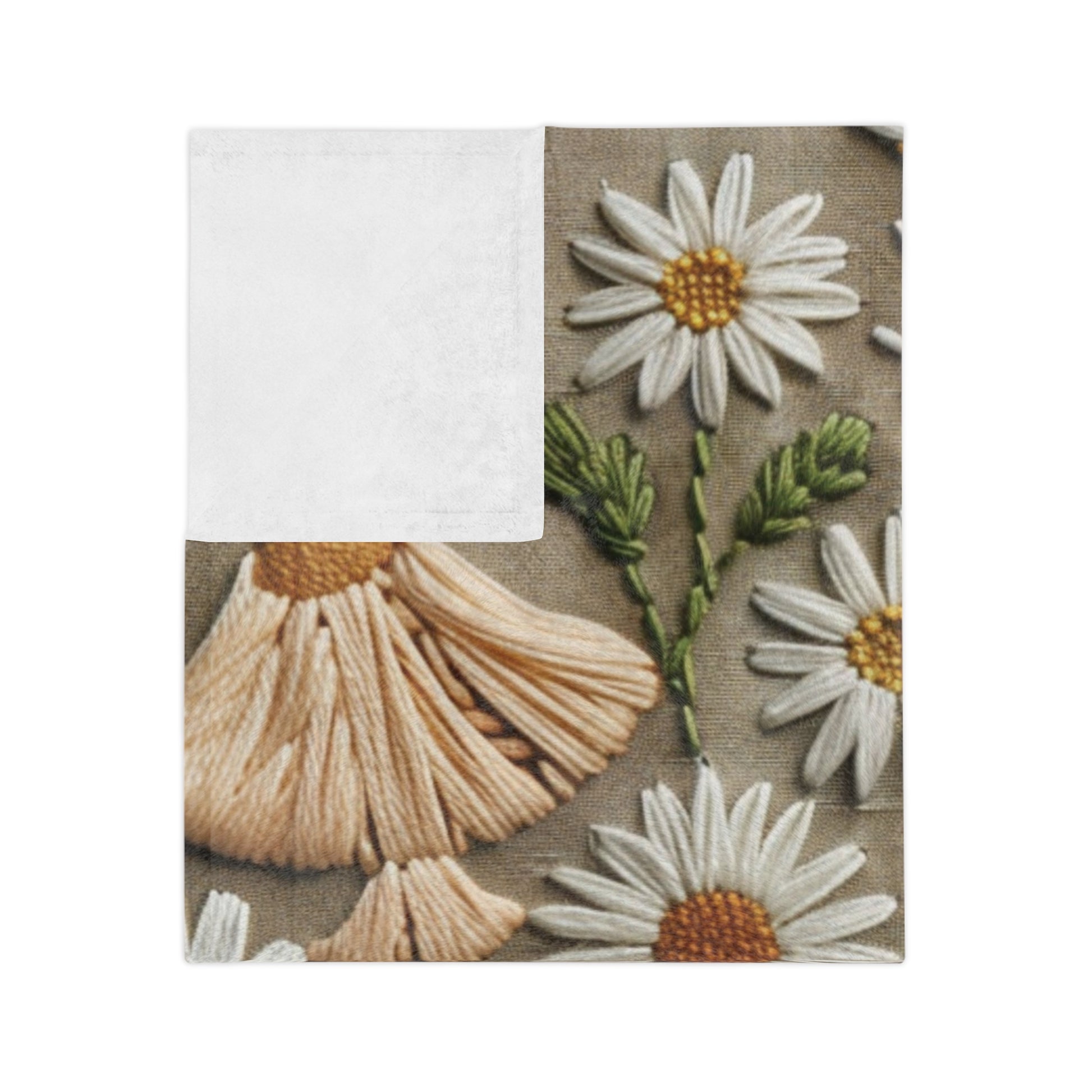 Mushroom Vintage floral Yellow Flower Throw Blanket – Cozy Soft Botanical Design for Bed, Couch, or Reading Nook, Perfect Gift for Nature Lovers & Home Refresh
