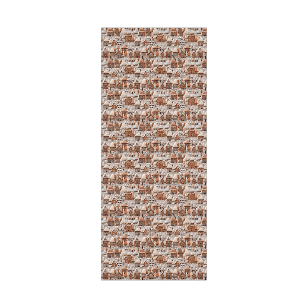 Charming Gingerbread House Wrapping Paper - Festive Holiday Design, Premium Quality, 100% Recyclable, Perfect for Christmas Gifts and Special Occasions - MRSBYVALLE