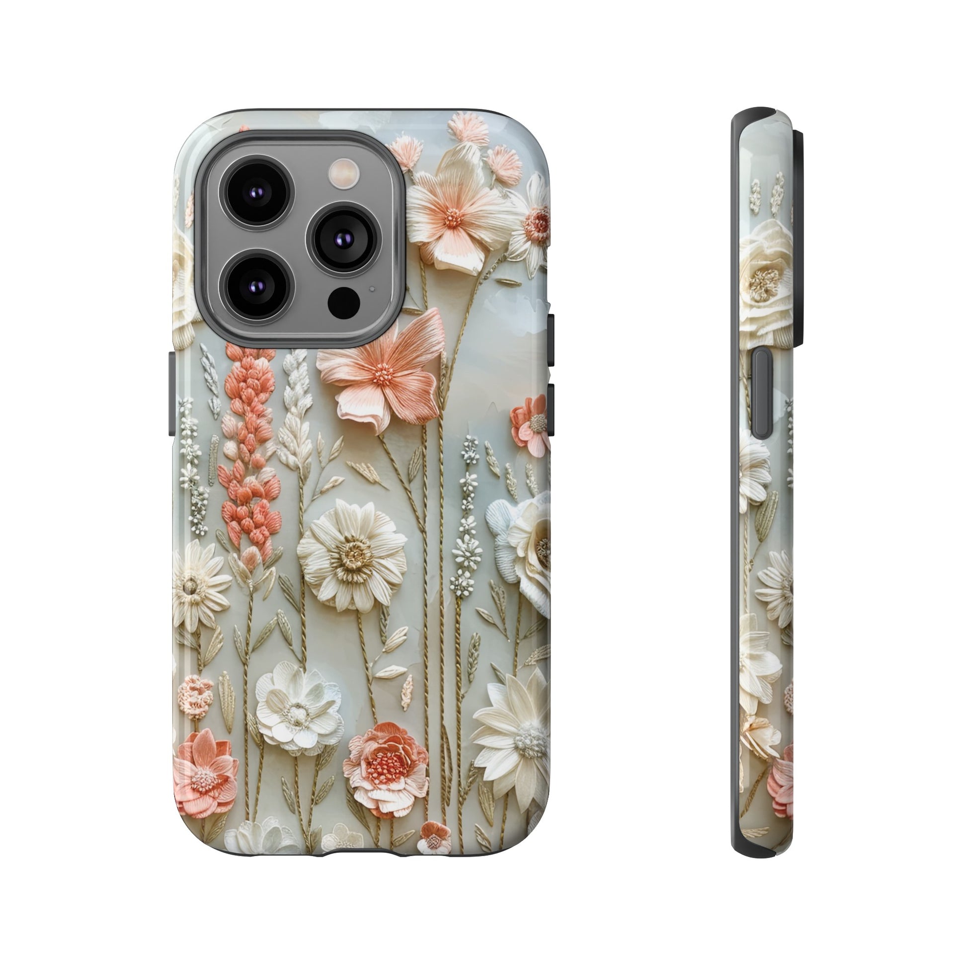 Pastel Wildflowers Protective Phone Case Gift for Her Phone 15, Samsung iPhone Samsung Gift for Her Case iPhone 15, Samsung iPhone Samsung Accessory Gift for Her