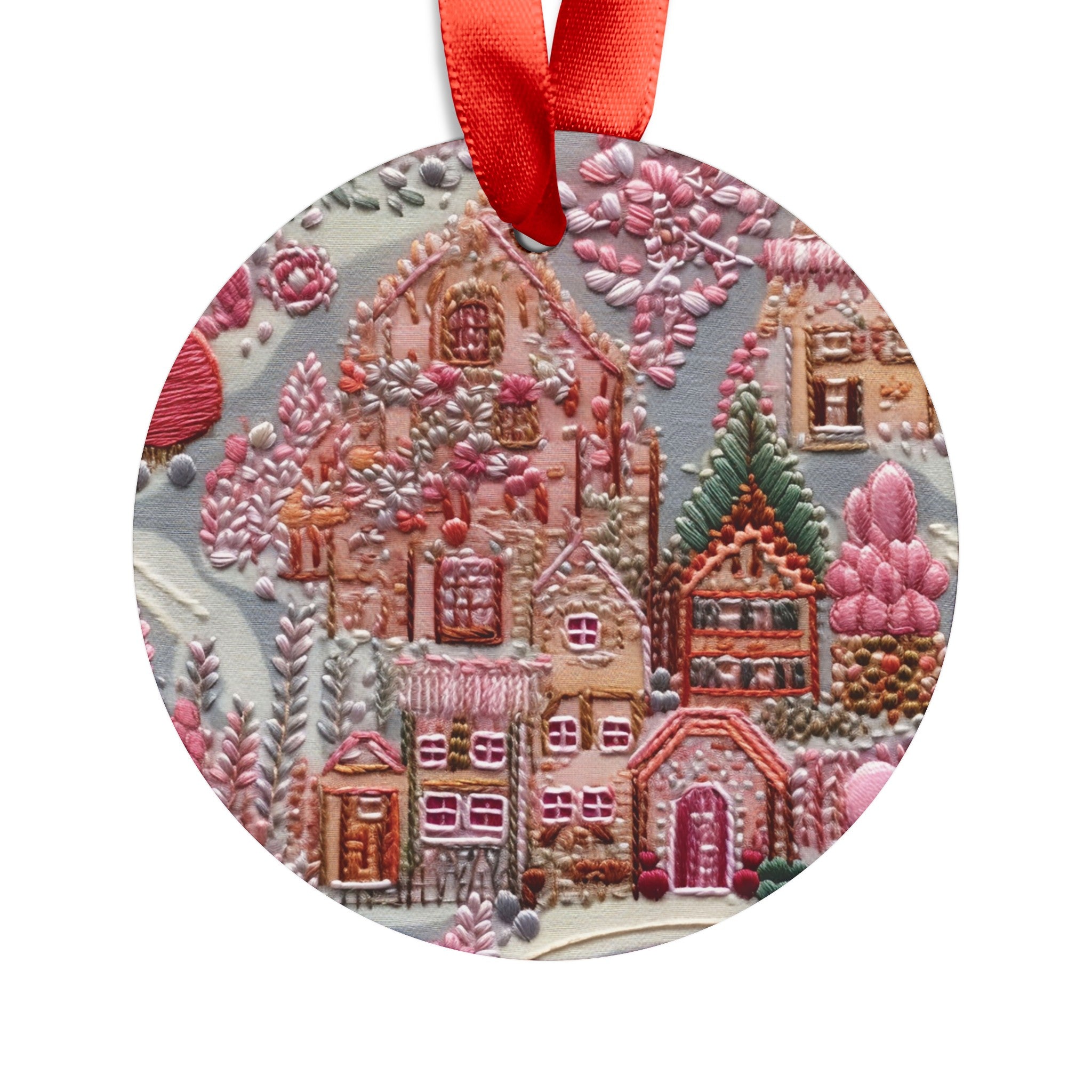 3D Illusion Pink Christmas Acrylic Ornament with Ribbon Perfect Holiday Decoration and Gift Durable Holiday Keepsake | Charming Winter Design | Ideal for Tree Trimming and Gift Giving - MRSBYVALLE