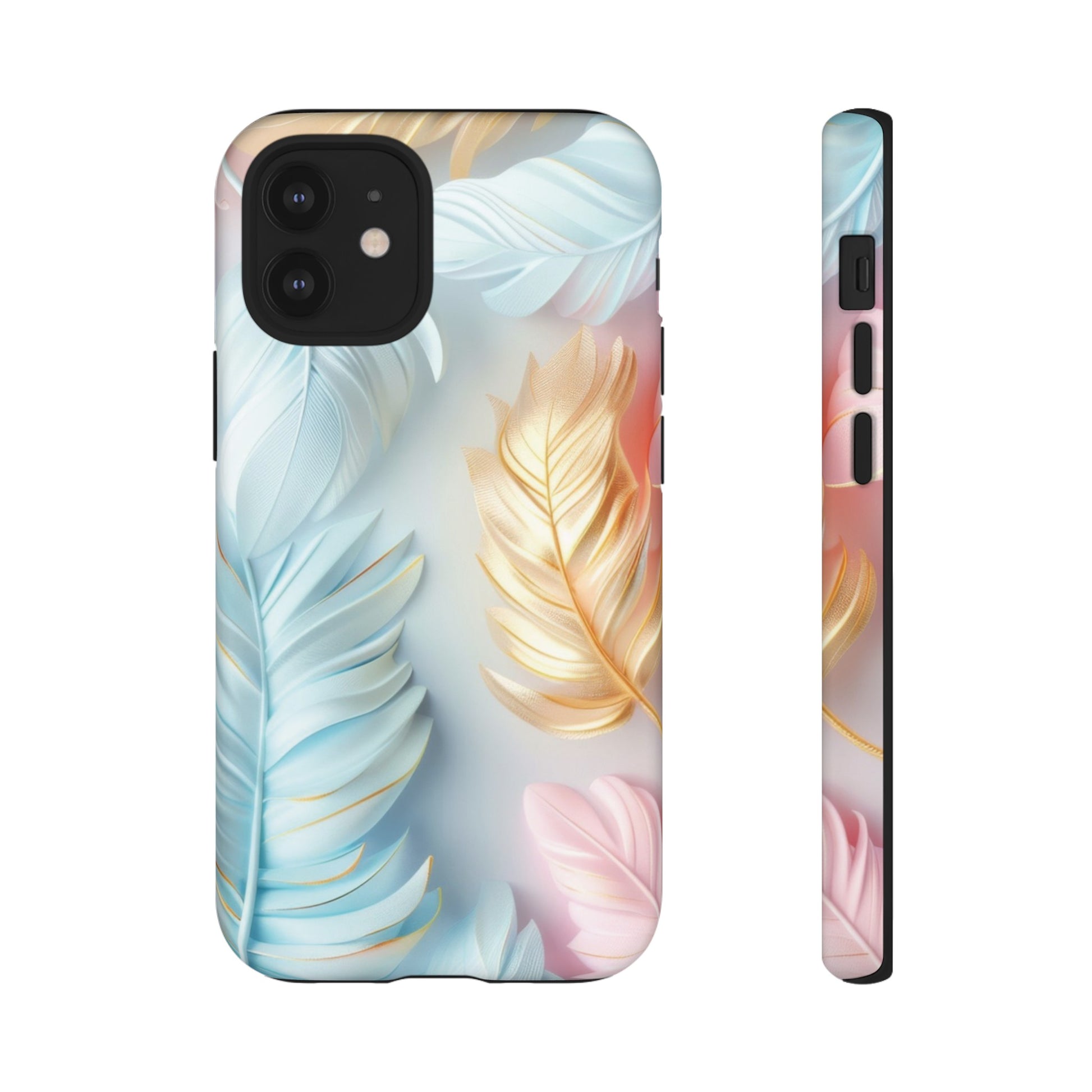 Pastel Feathers Protective Phone Case Gift for Her Phone 15, Samsung iPhone Samsung Gift for Her Case iPhone 15, Samsung iPhone Samsung Accessory Gift for Her