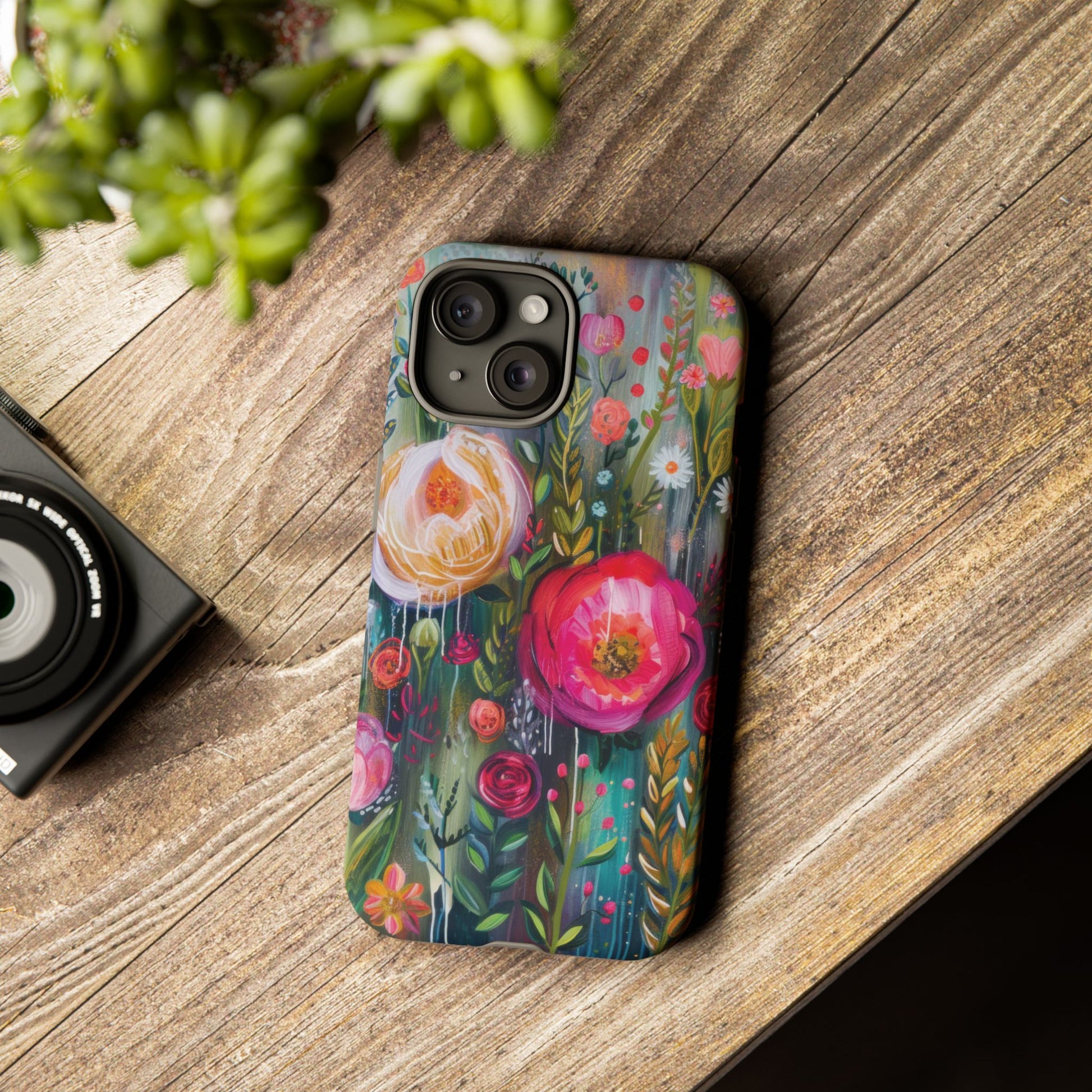 Watercolor Boho Floral Phone Case for iPhone 16 15 14 13 12  21 23 Samsung, and Pixel | Stylish Protective Cover Gift for Her Perfect for Floral Lover - MRSBYVALLE