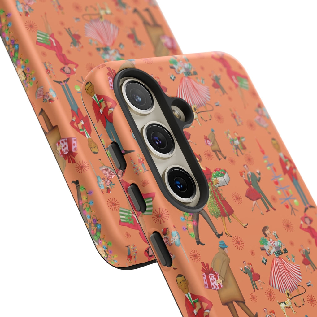 Retro Christmas 50s Phone Case Unique Holiday Protection for Your Device | Stylish & Durable Cover Gift for Her Phone 17, 16, 15, Samsung iPhone Accessory Gift for Her
