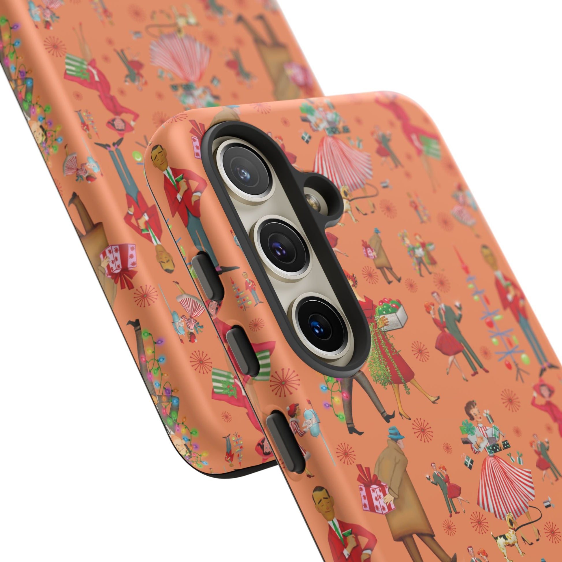 Retro Christmas 50s Phone Case Unique Holiday Protection for Your Device | Stylish & Durable Cover Gift for Her Phone 17, 16, 15, Samsung iPhone Accessory Gift for Her