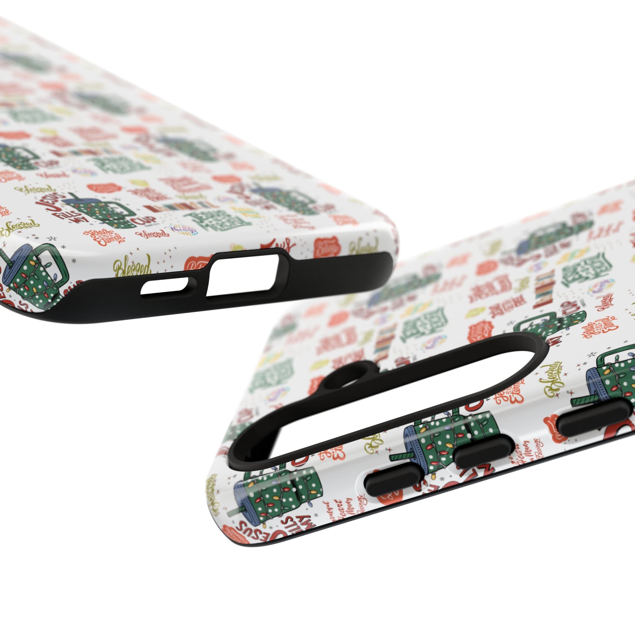 Jesus Fill My Cup Phone Case Cute Floral Design in Red, Pink, Blue – Aesthetic Protective Case for iPhone and  Android