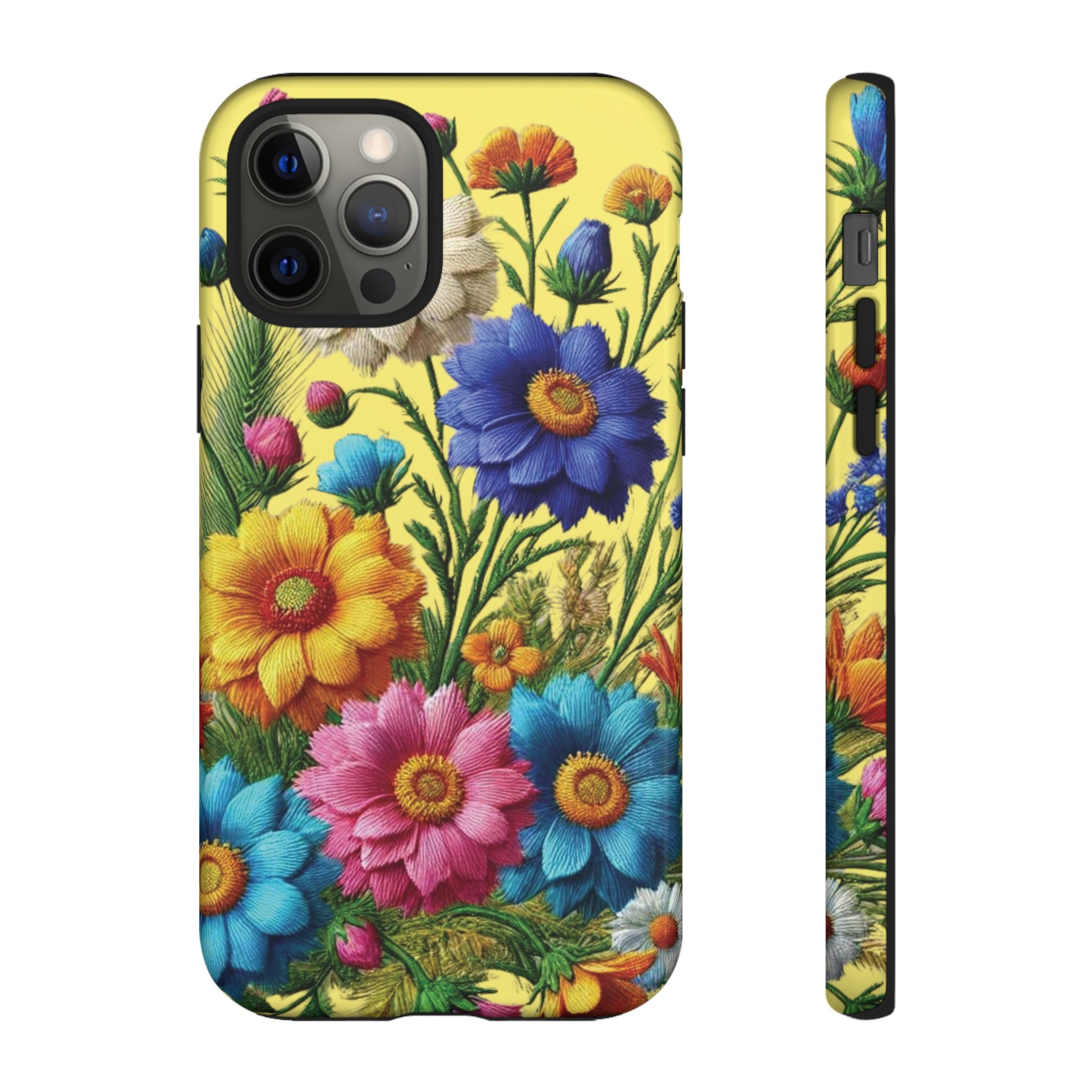 Phone Case Yellow Bright Floral Protective Phone Case Gift for Her Phone 15, Samsung iPhone Samsung  iPhone 15, Samsung iPhone Samsung Accessory Gift for Her
