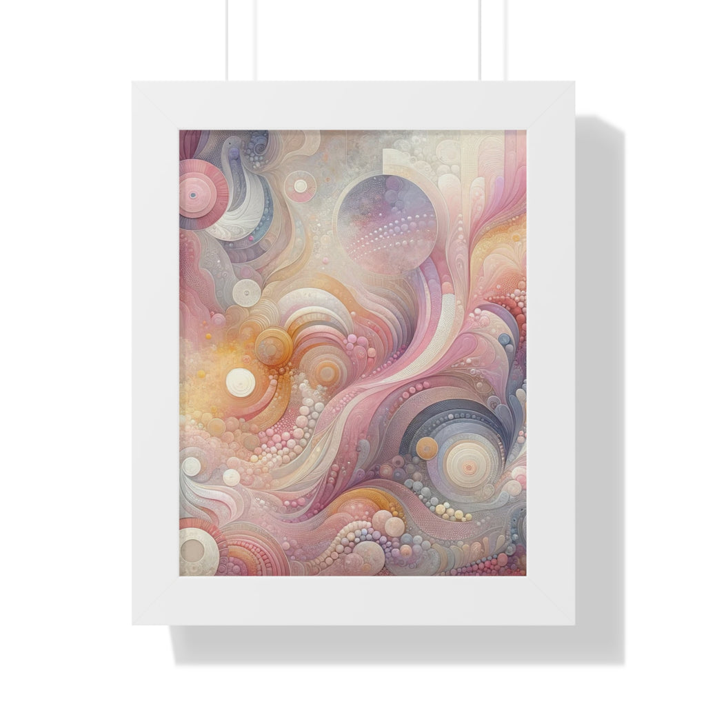 Pink Contemporary Elegance Abstract Modern Art Framed Canvas Print Wall Classic Encased in Black, White, or Walnut Frames with Durable Acrylic Protection Ready to Hang Timelessly Crafted..