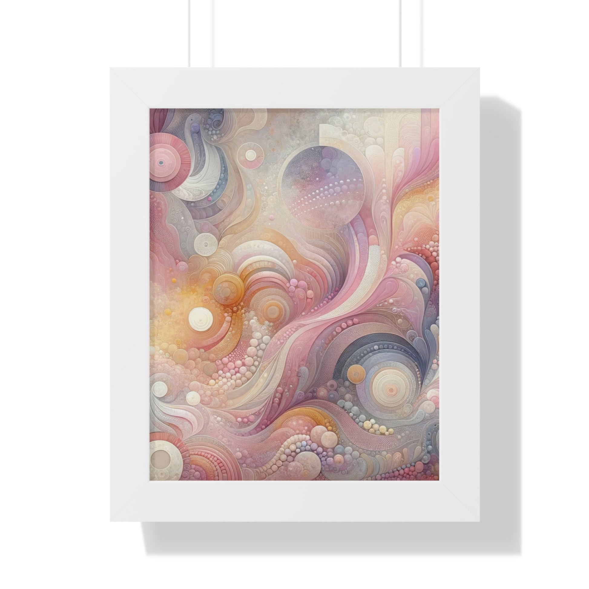 Pink Contemporary Elegance Abstract Modern Art Framed Canvas Print Wall Classic Encased in Black, White, or Walnut Frames with Durable Acrylic Protection Ready to Hang Timelessly Crafted..