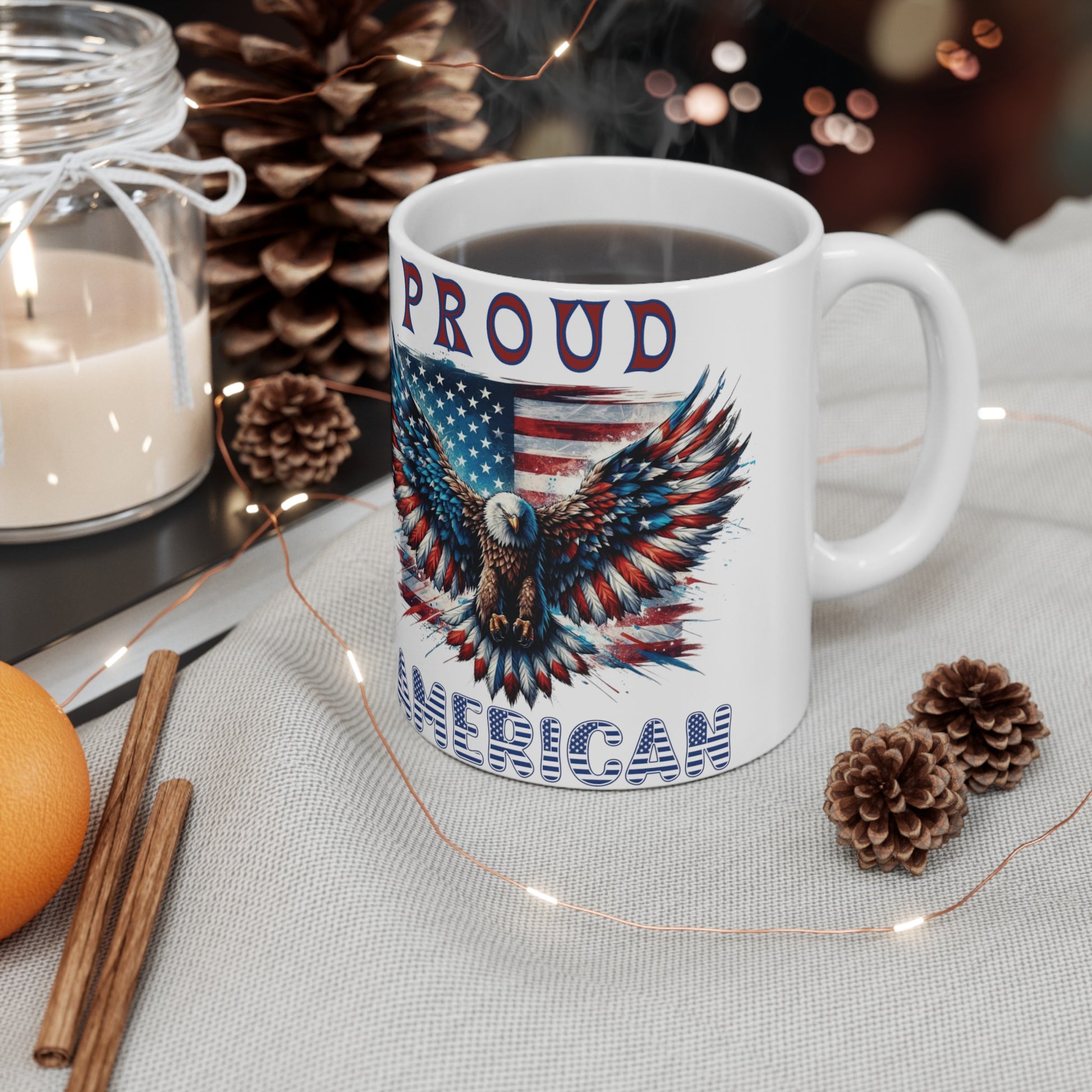 Patriotic American Flag and Eagle Coffee Mug Celebrate Freedom Perfect for Veterans, Patriots, and Proud Americans Ceramic Mug Coffee Ceramic Mugs Perfect for Your Morning Brew - MRSBYVALLE