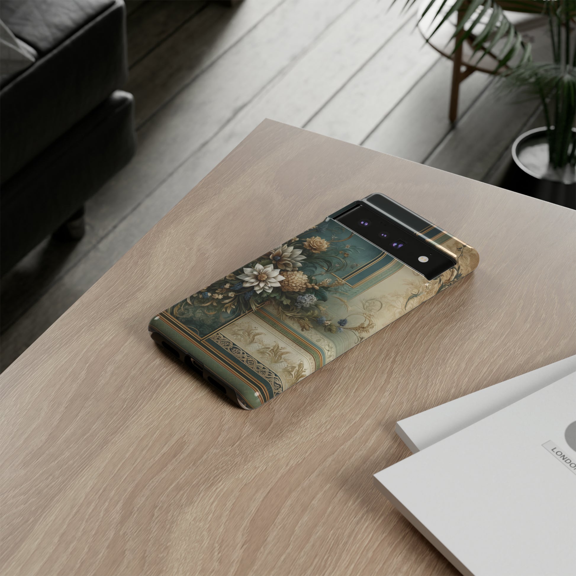 Victorian Floral Boho Luxury Phone Tough Case Floral Elegant Durable Stylish for Modern Devices iPhone 15, Samsung iPhone Samsung Accessory Gift for Her.