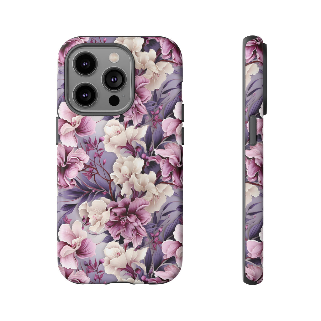 Lavender Flowers Protective Phone Case Gift for Her Phone 15, Samsung iPhone Samsung Gift for Her Case iPhone 15, Samsung