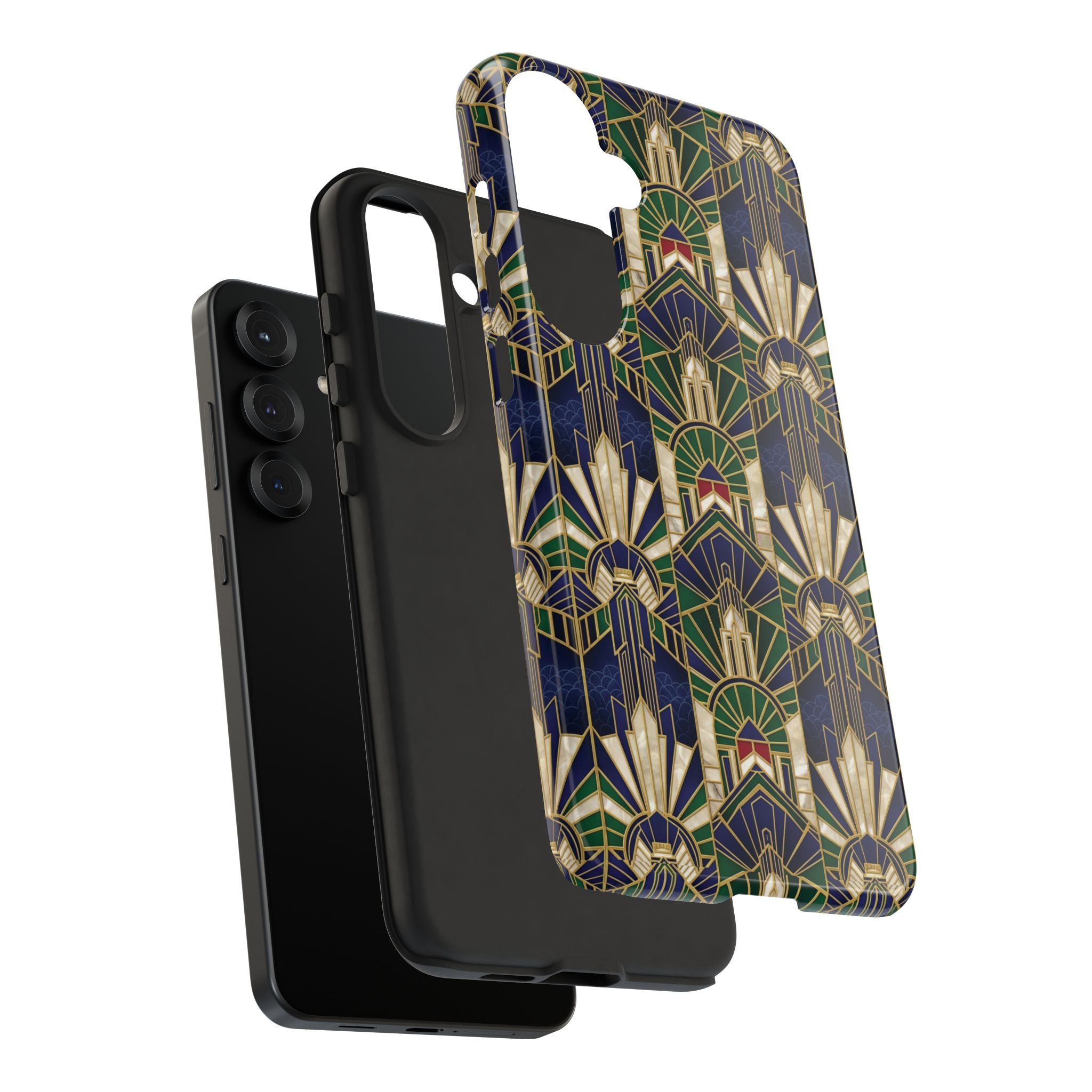 Navy & Gold Art Deco Phone Case — Imperial Art Deco Tough Case