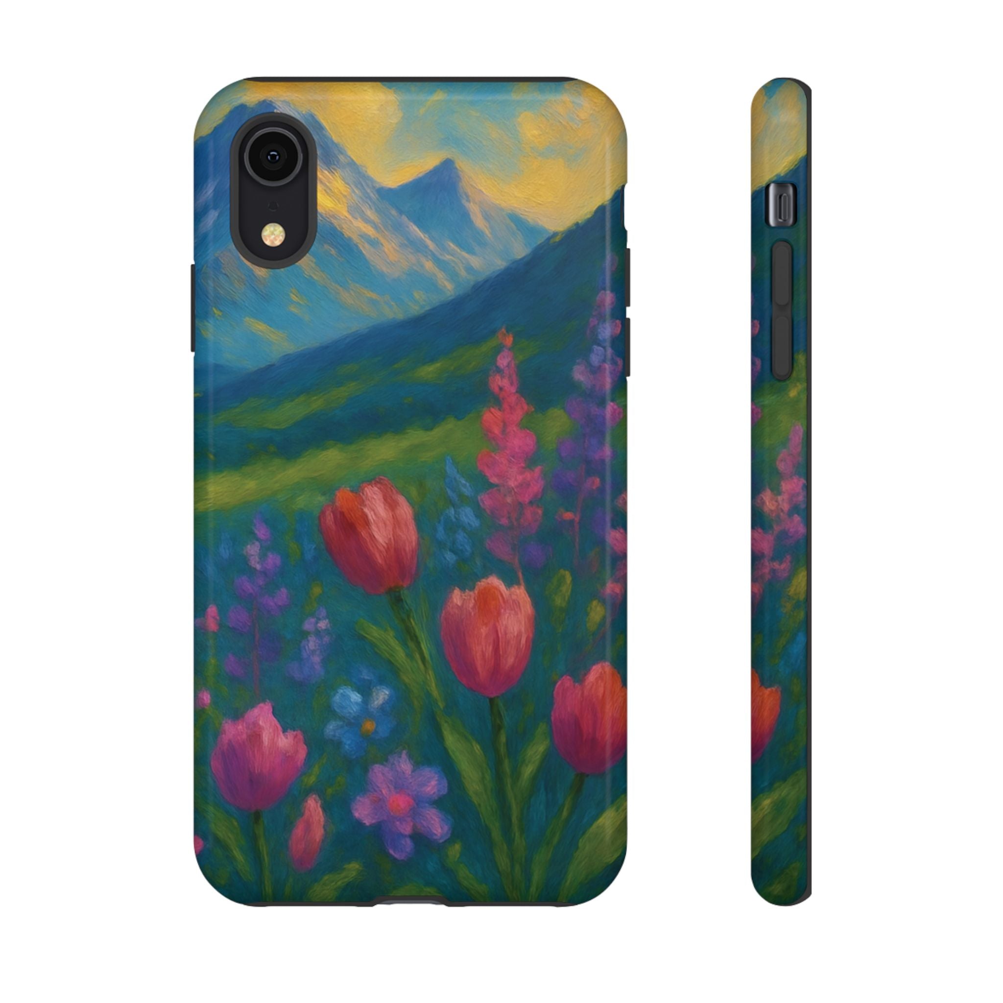 Mountains Wildflowers Phone Case | Vibrant Botanical Floral Design | Nature-Inspired Protective Cover for iPhone & Samsung | Trendy Aesthetic Gift Idea