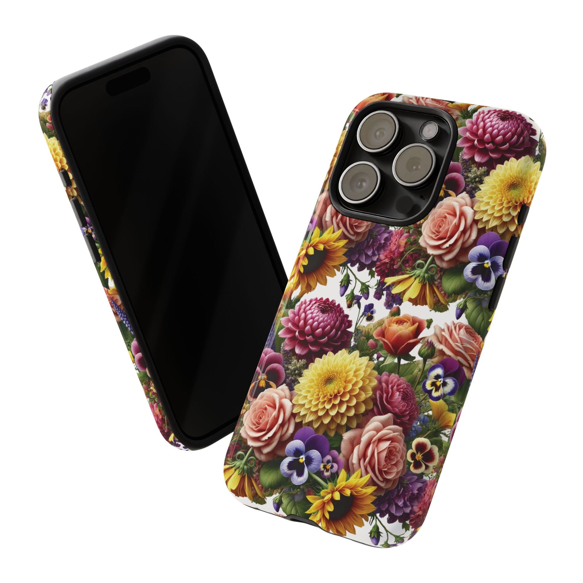 Floral Fall Phone Case for iPhone 16 15 14 13 12  21 23 Samsung, and Pixel | Stylish Protective Cover Gift for Her Perfect for Floral Lover