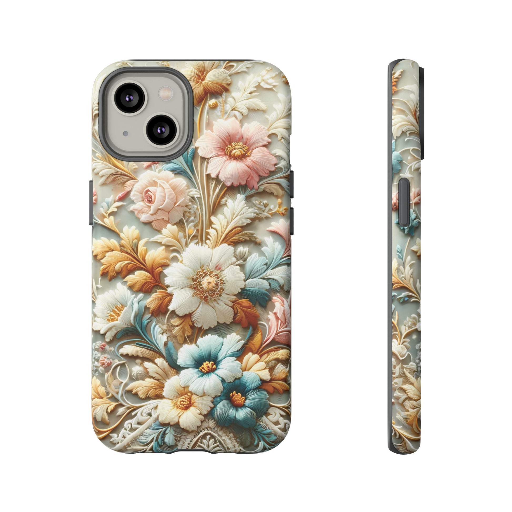 3D Elegant Faux Flowers Phone Case Stylish & Durable for iPhone Samsung Gift iPhone 15, 14, 13 Samsung Pixel Gift for Mom Accessory Gift for Her
