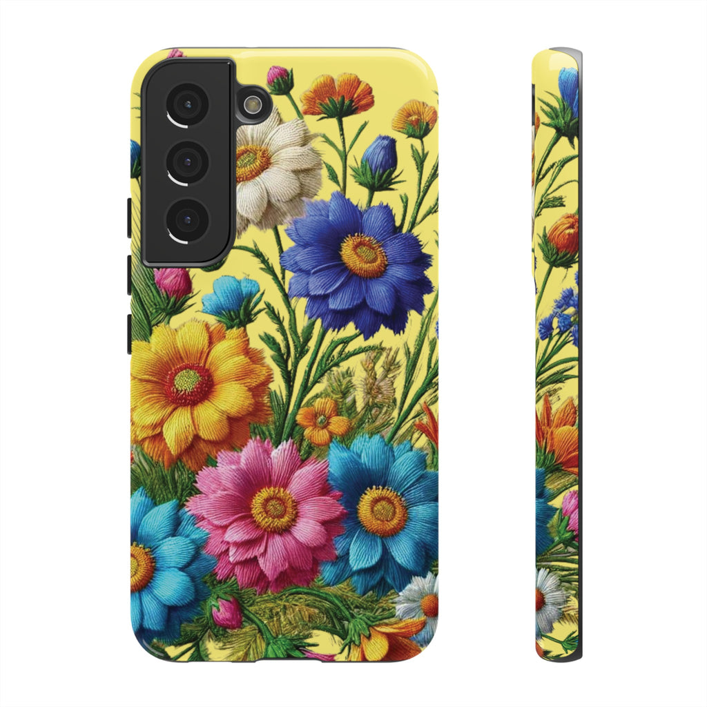 Phone Case Yellow Bright Floral Protective Phone Case Gift for Her Phone 15, Samsung iPhone Samsung  iPhone 15, Samsung iPhone Samsung Accessory Gift for Her