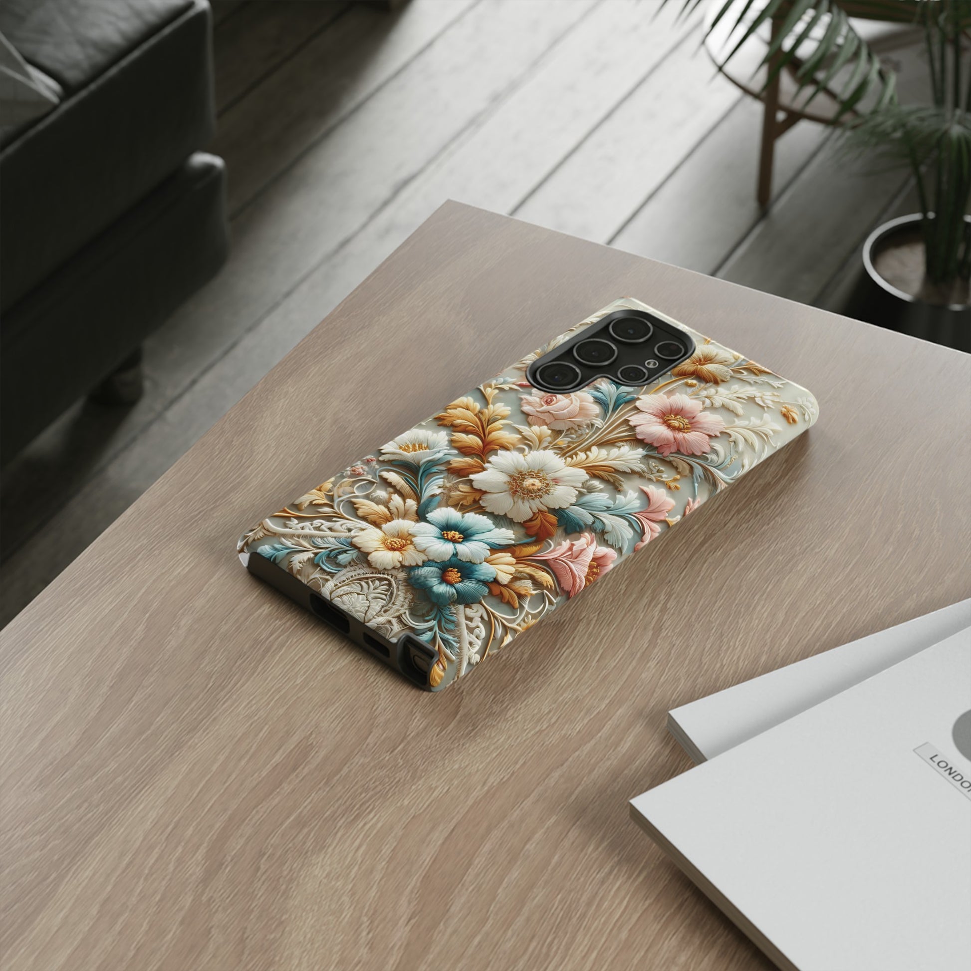 3D Elegant Faux Flowers Phone Case Stylish & Durable for iPhone Samsung Gift iPhone 15, 14, 13 Samsung Pixel Gift for Mom Accessory Gift for Her