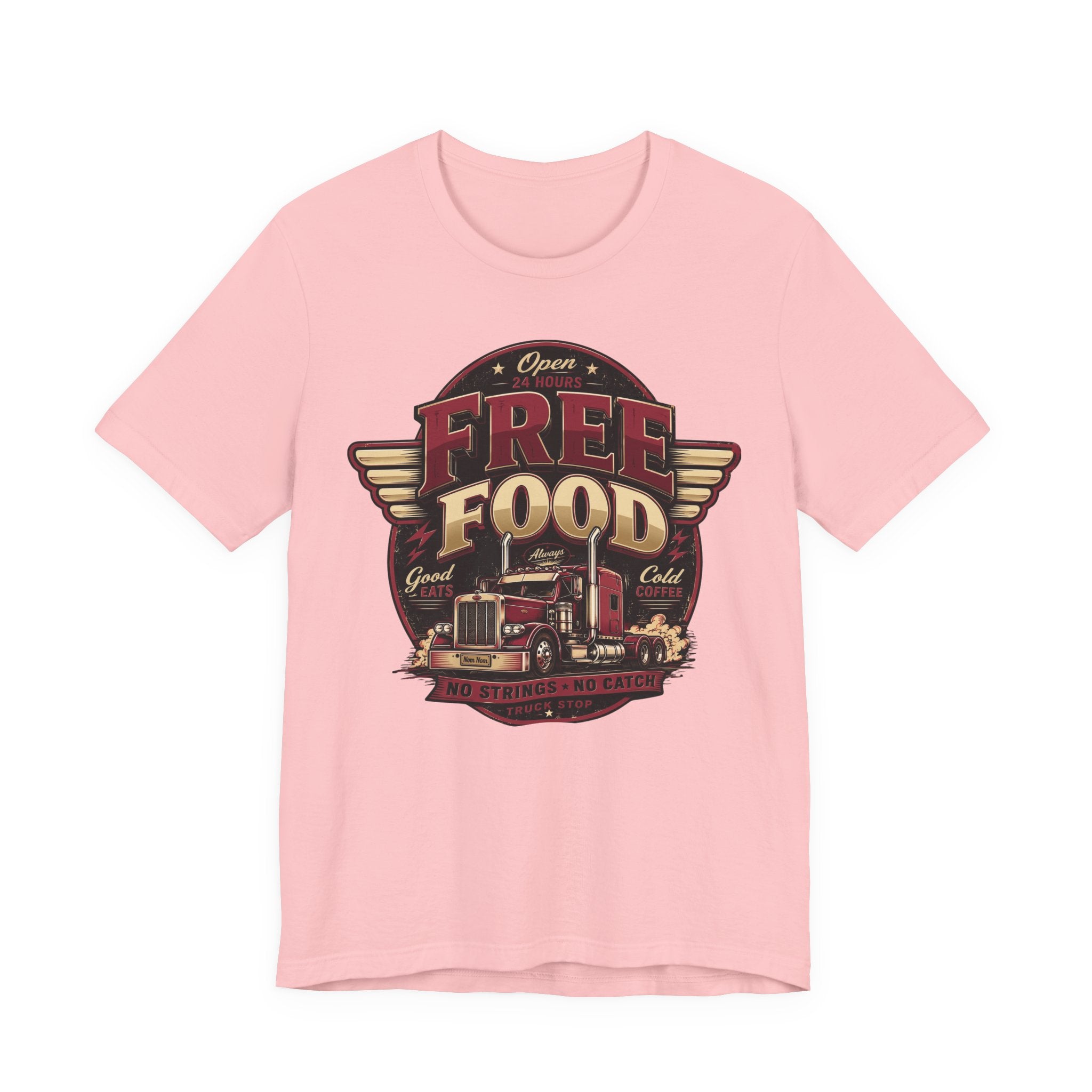 T-shirt humoristique « Free Food » pour camion de cuisine, parfait pour papa ou mari