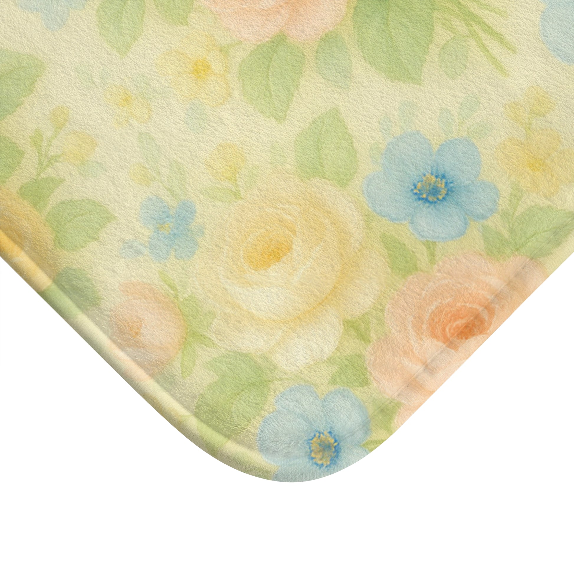 Elegant yellow vintage floralBathmat – Stunning Birds & Floral | Soft, Absorbent & Non-Slip Bathroom Rug for Stylish Home Décor & Comfort Home