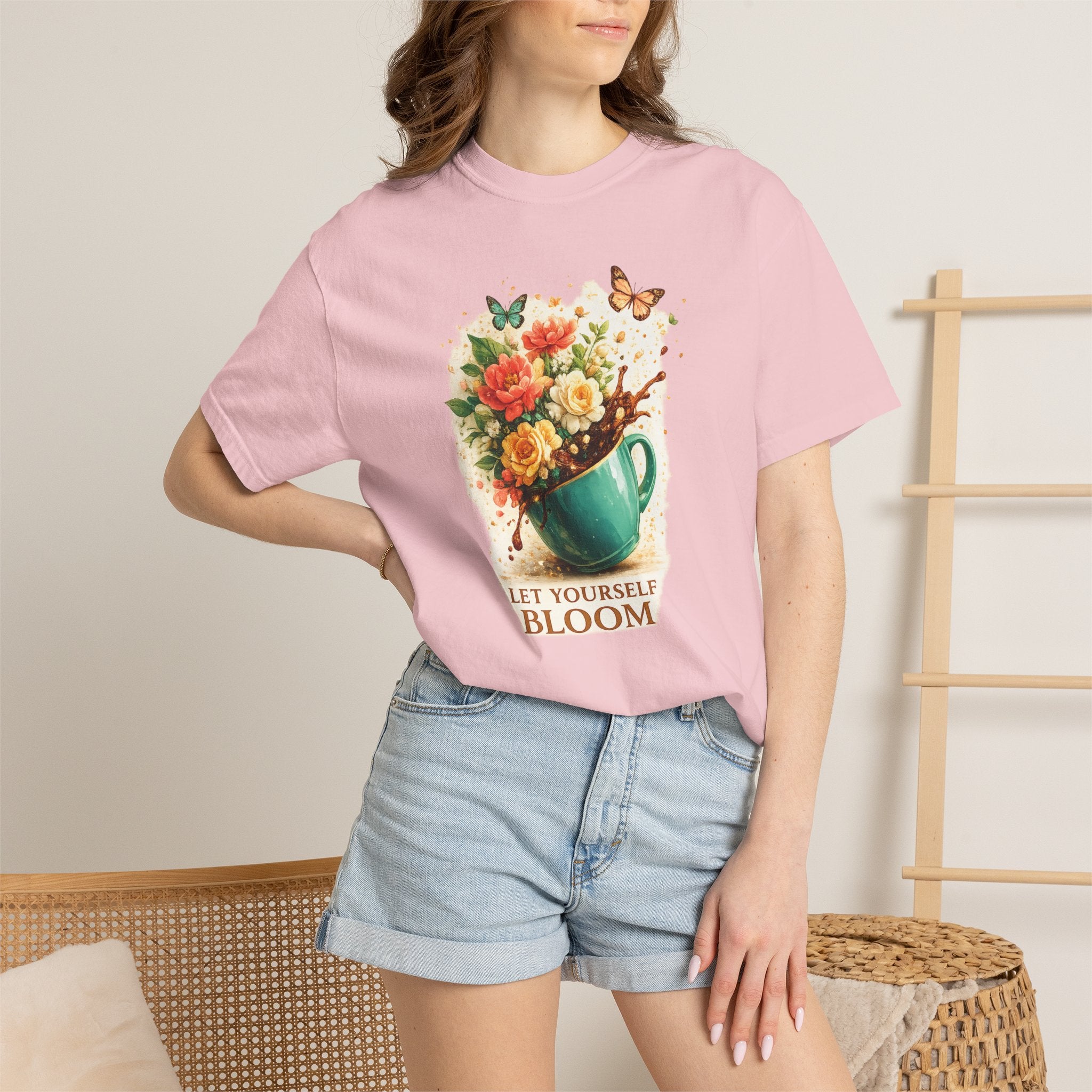 Let Yourself Bloom T-Shirt — Floral Watering Can Graphic Tee