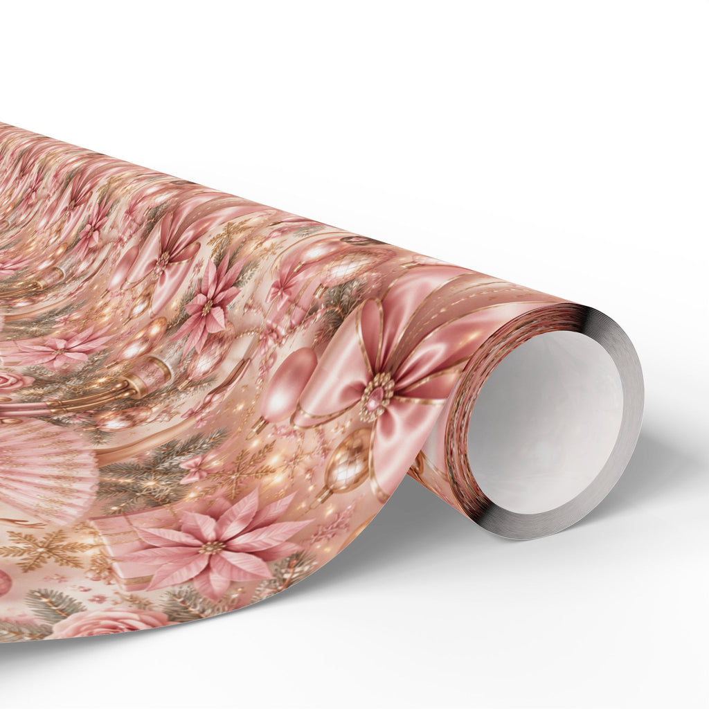 Pink Nutcracker Ballet Christmas Wrapping Paper Seamless Vintage Ballerina Holiday Gift Wrap Luxury Pink Christmas