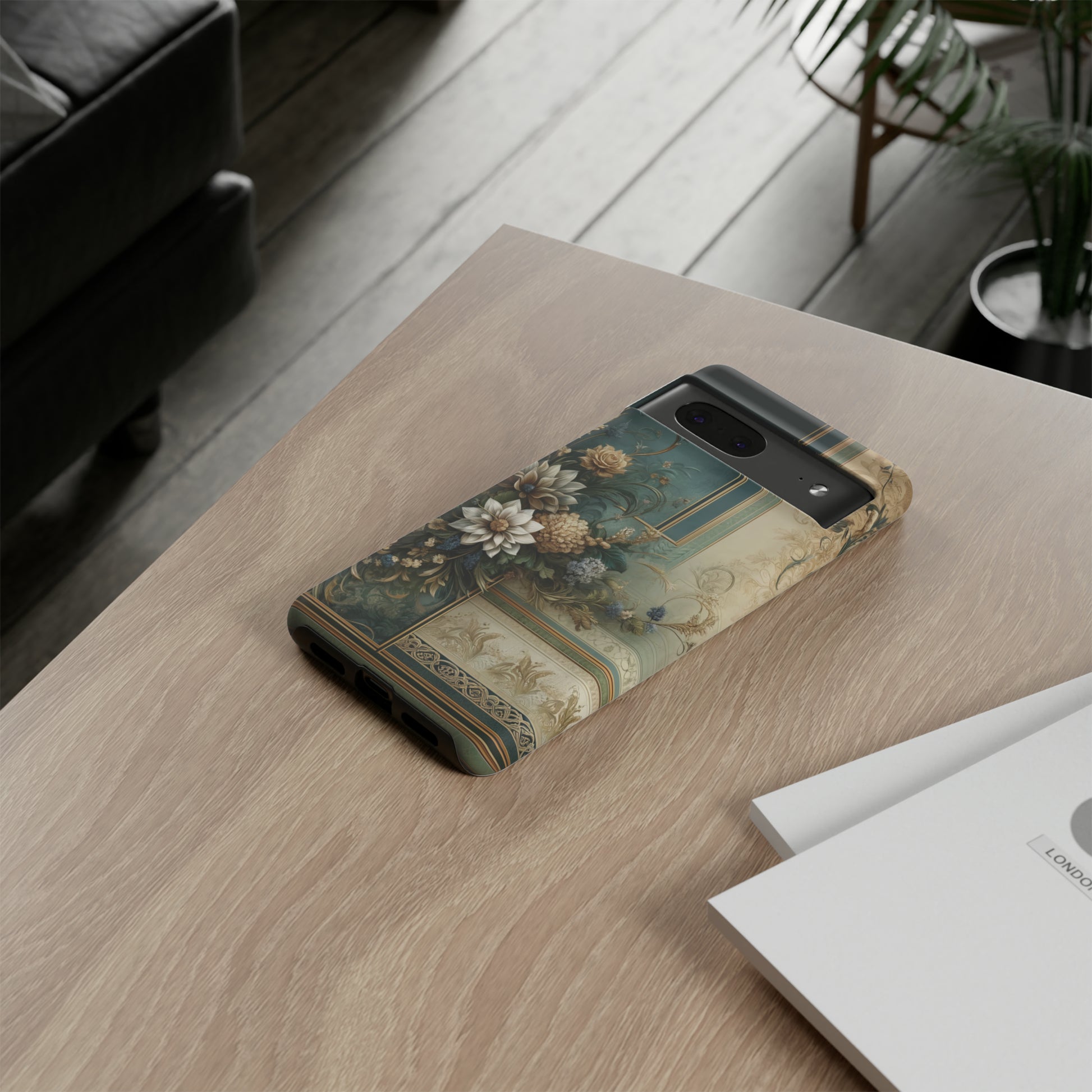 Victorian Floral Boho Luxury Phone Tough Case Floral Elegant Durable Stylish for Modern Devices iPhone 15, Samsung iPhone Samsung Accessory Gift for Her.
