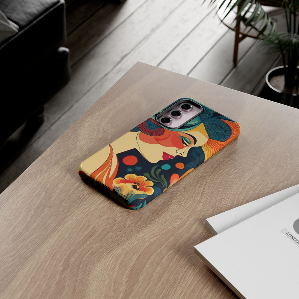 Coque de Téléphone Esthétique Années 50 Rétro Design d'Inspiration Vintage aux Couleurs Pastel Housse Style Mid-Century pour Modèles iPhone et Samsung Galaxy