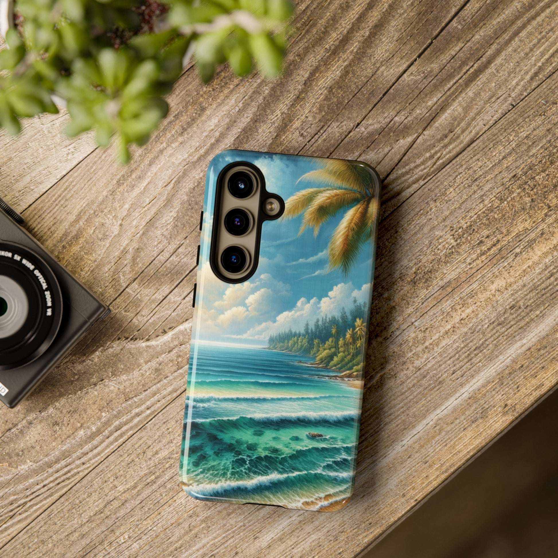 Coastal Serenity Ocean Beach View Protective Phone Case Gift for Her Phone 15, Samsung iPhone Samsung Gift for Her Case iPhone 15, Samsung iPhone Samsung Accessory Gift for Her.