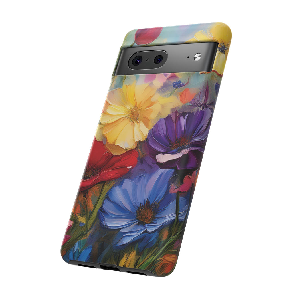 Bold Wildflower Phone Case Bright Hand-Painted Floral Art Vibrant Botanical Design for iPhone & Samsung | Trendy Nature Lover Gift Phone  Galaxy