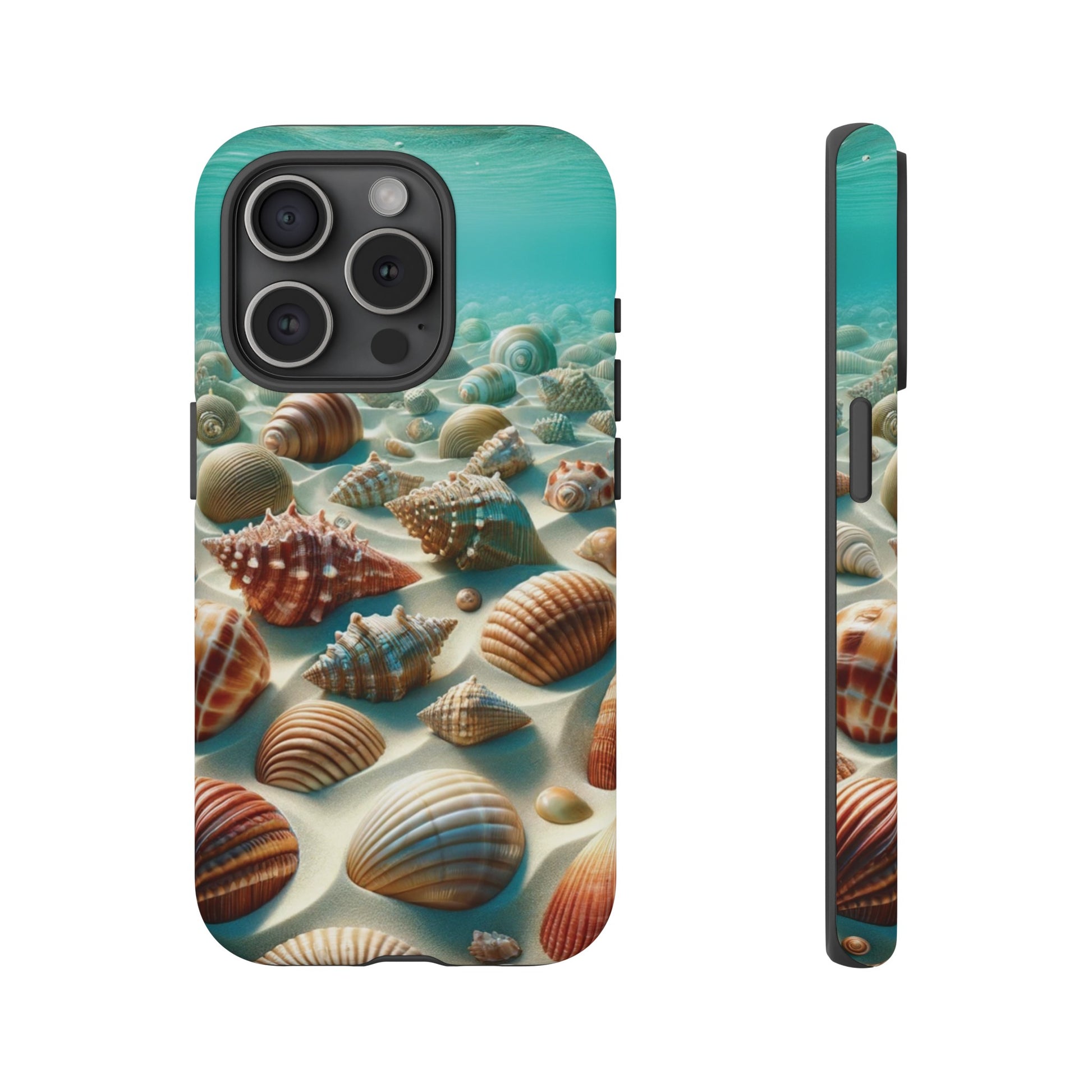 Plush Ocean Bliss Turquoise Seashell Ocean Beach View Protective Phone Case Gift for Her Phone 15, Samsung iPhone Samsung Gift for Her Case iPhone 15, Samsung iPhone Samsung Accessory Gift for Her.